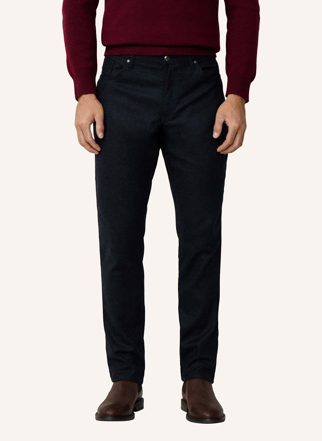 HACKETT LONDON 5-Pocket FLANNEL 5 PKT: DUNKELBLAU