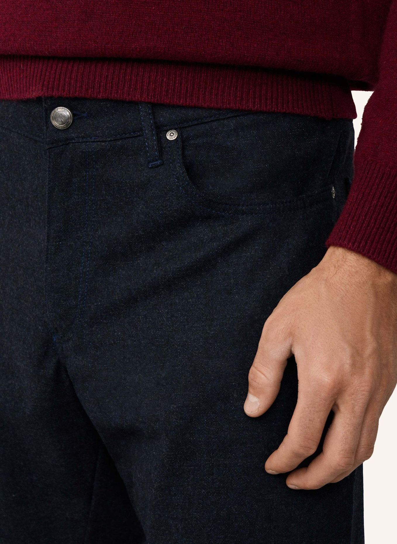 HACKETT LONDON 5-Pocket FLANNEL 5 PKT: DUNKELBLAU