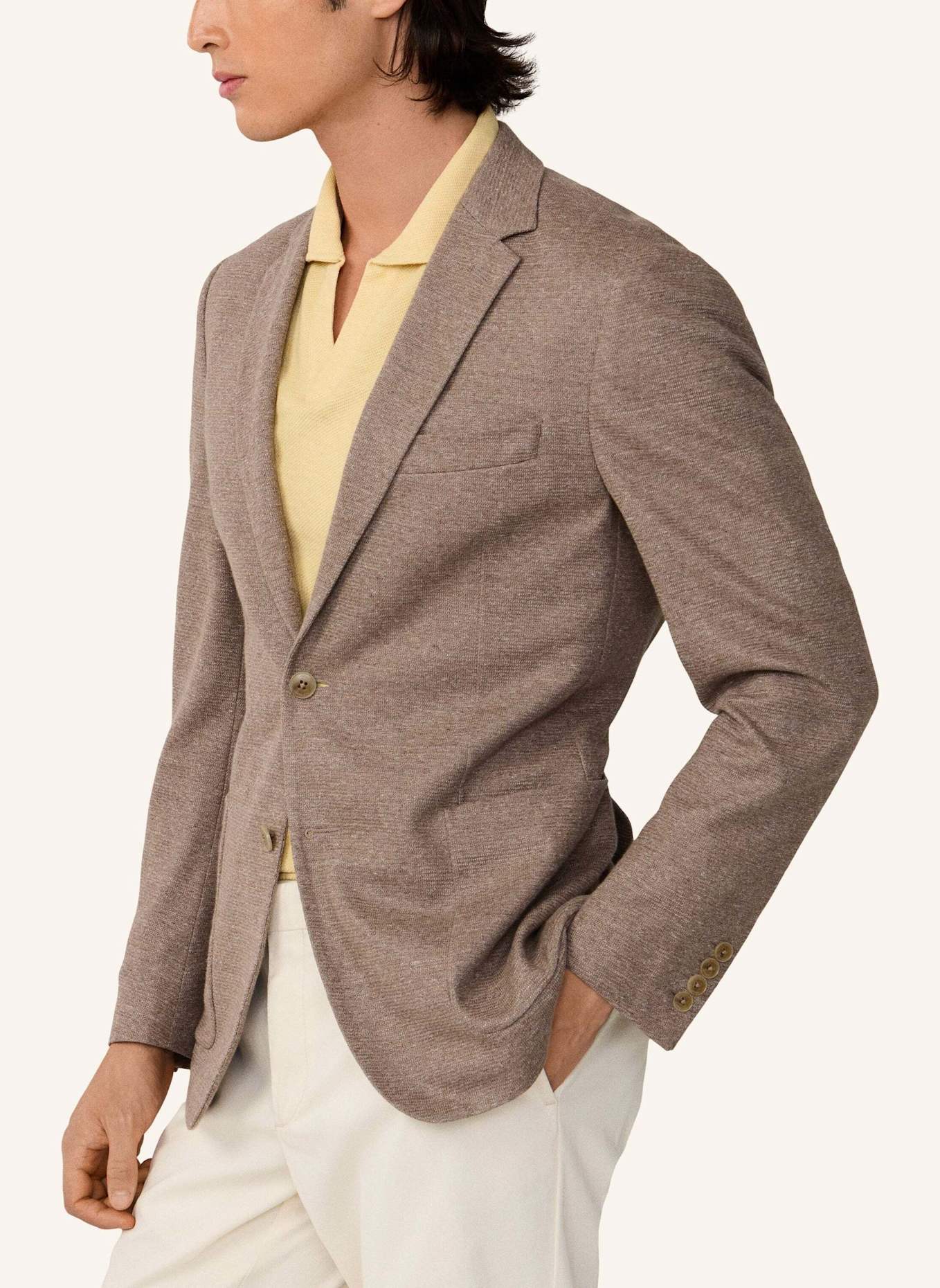 HACKETT LONDON Blazer COTT LIN JERSEY: BEIGE