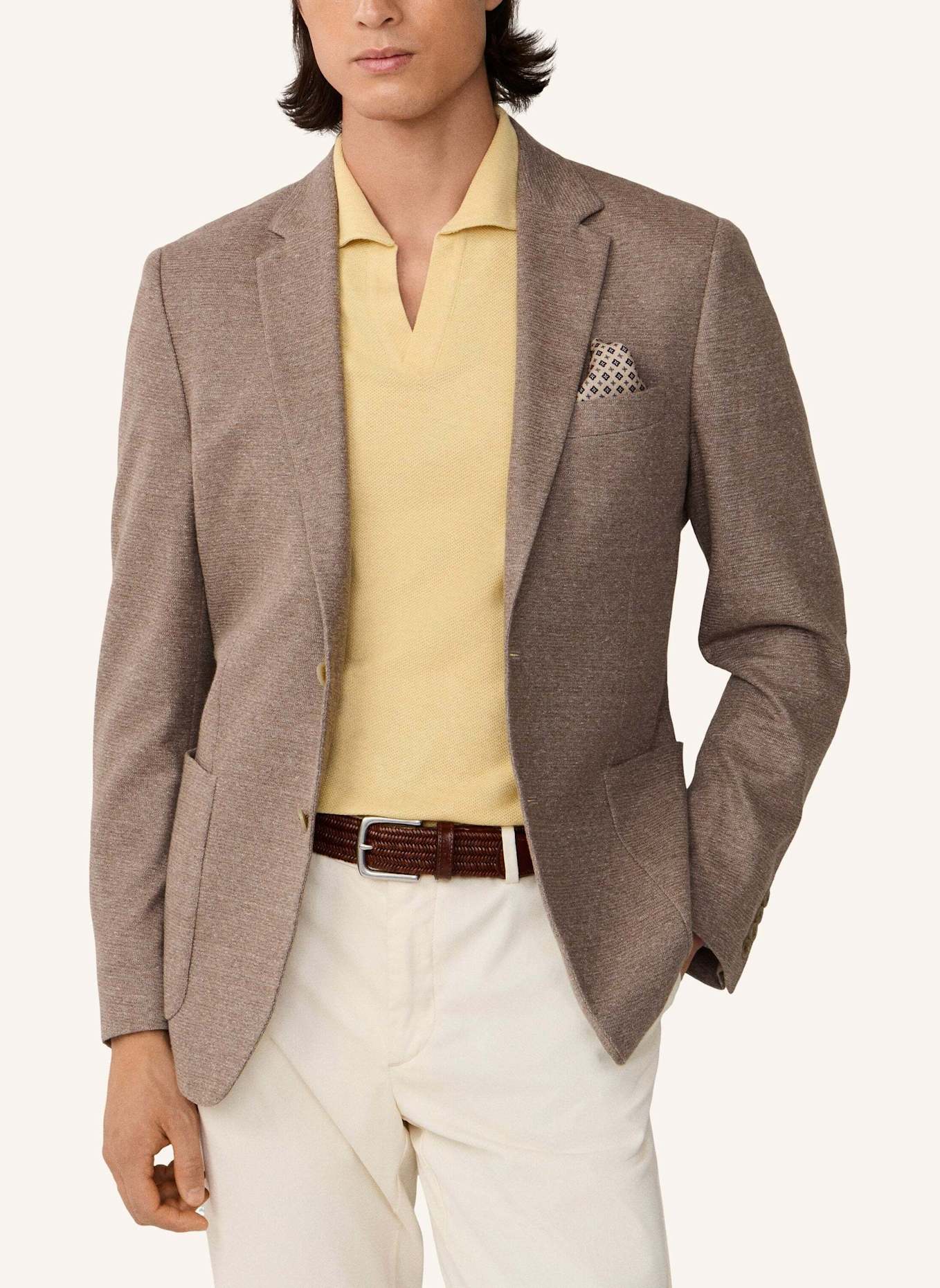 HACKETT LONDON Blazer COTT LIN JERSEY: BEIGE