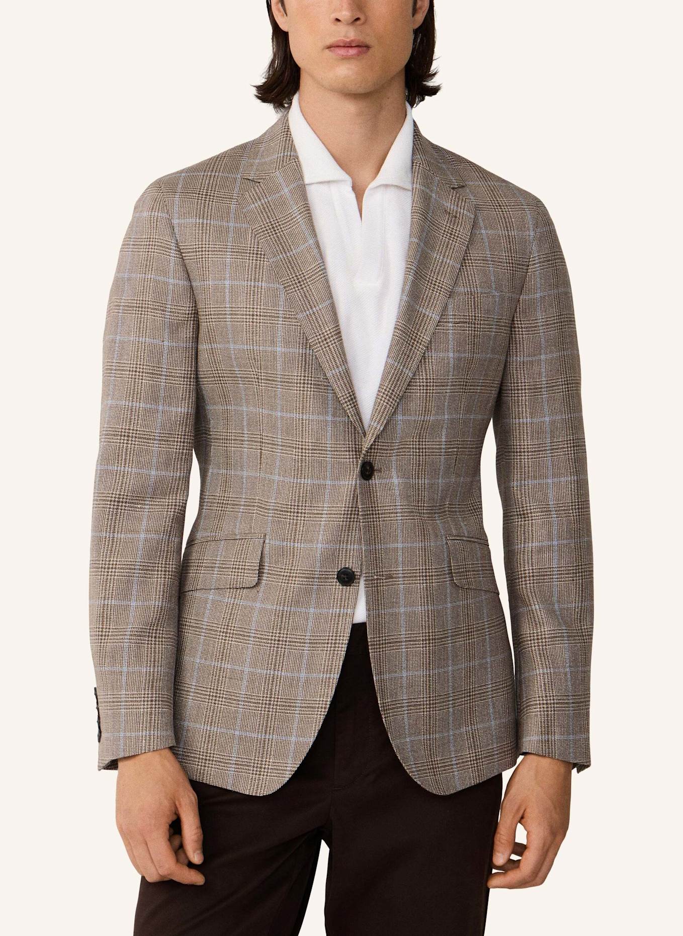 HACKETT LONDON Blazer TAUPE/SKY BLUE POW: BEIGE