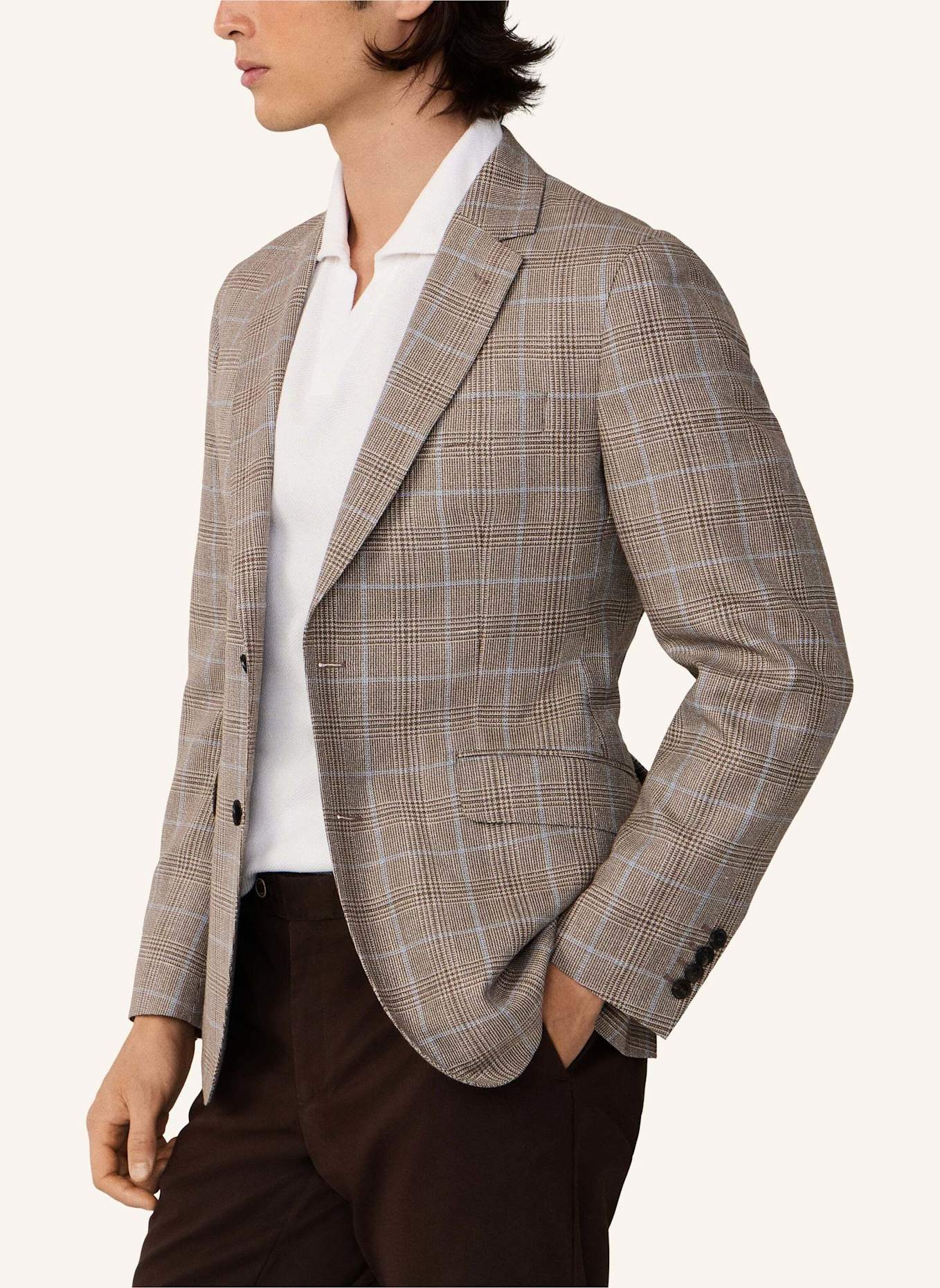 HACKETT LONDON Blazer TAUPE/SKY BLUE POW: BEIGE