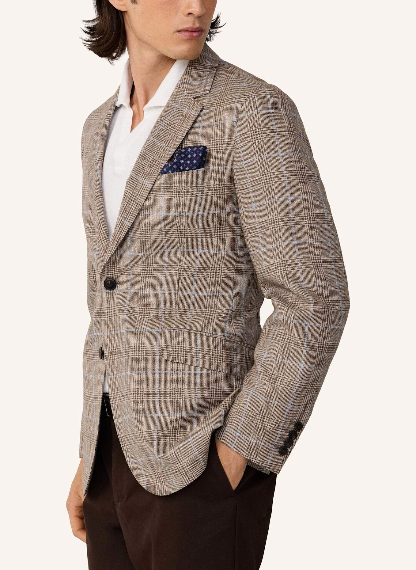 HACKETT LONDON Blazer TAUPE/SKY BLUE POW: BEIGE