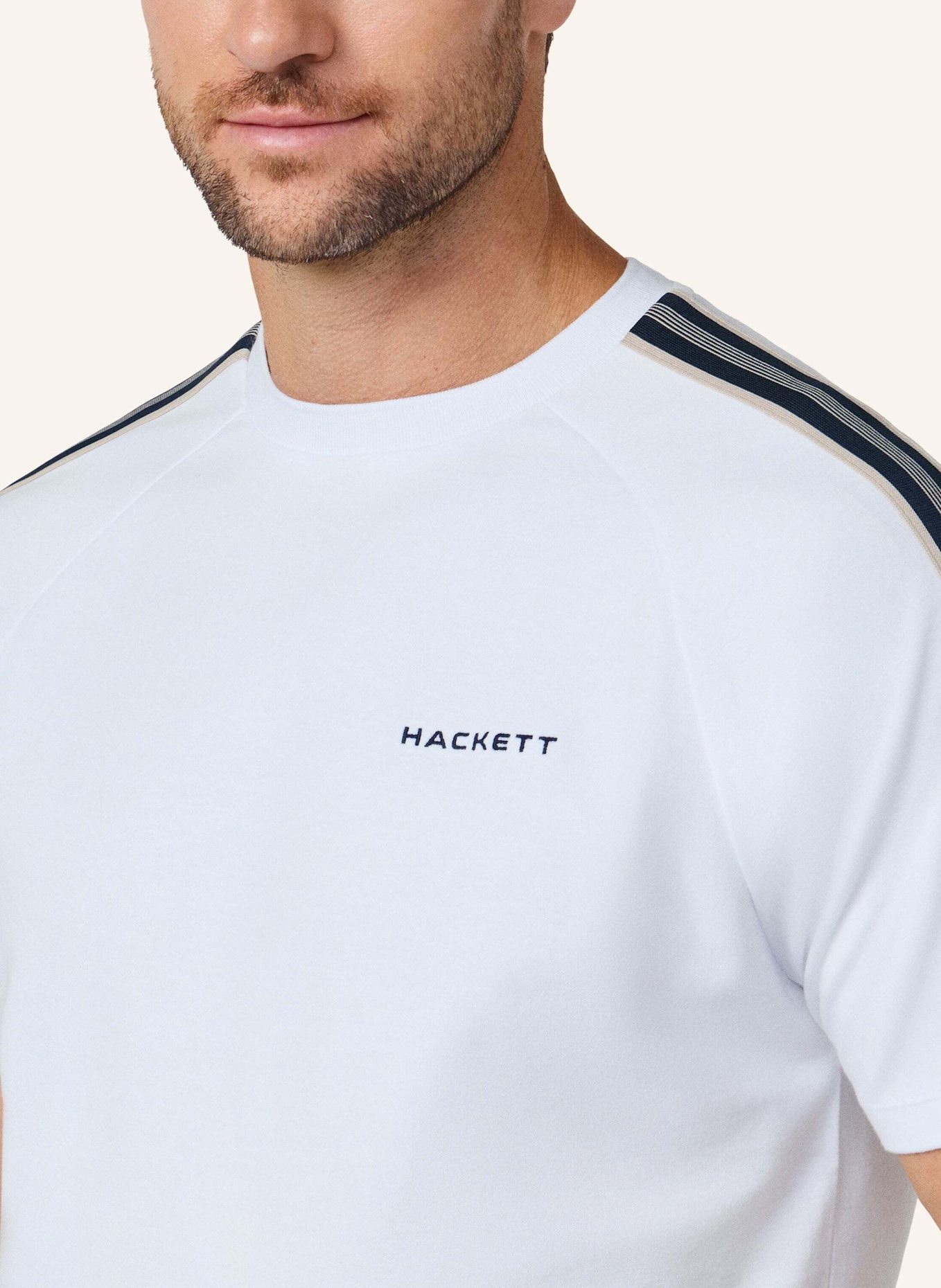 HACKETT LONDON T-Shirt HS TAPE TEE: WEISS