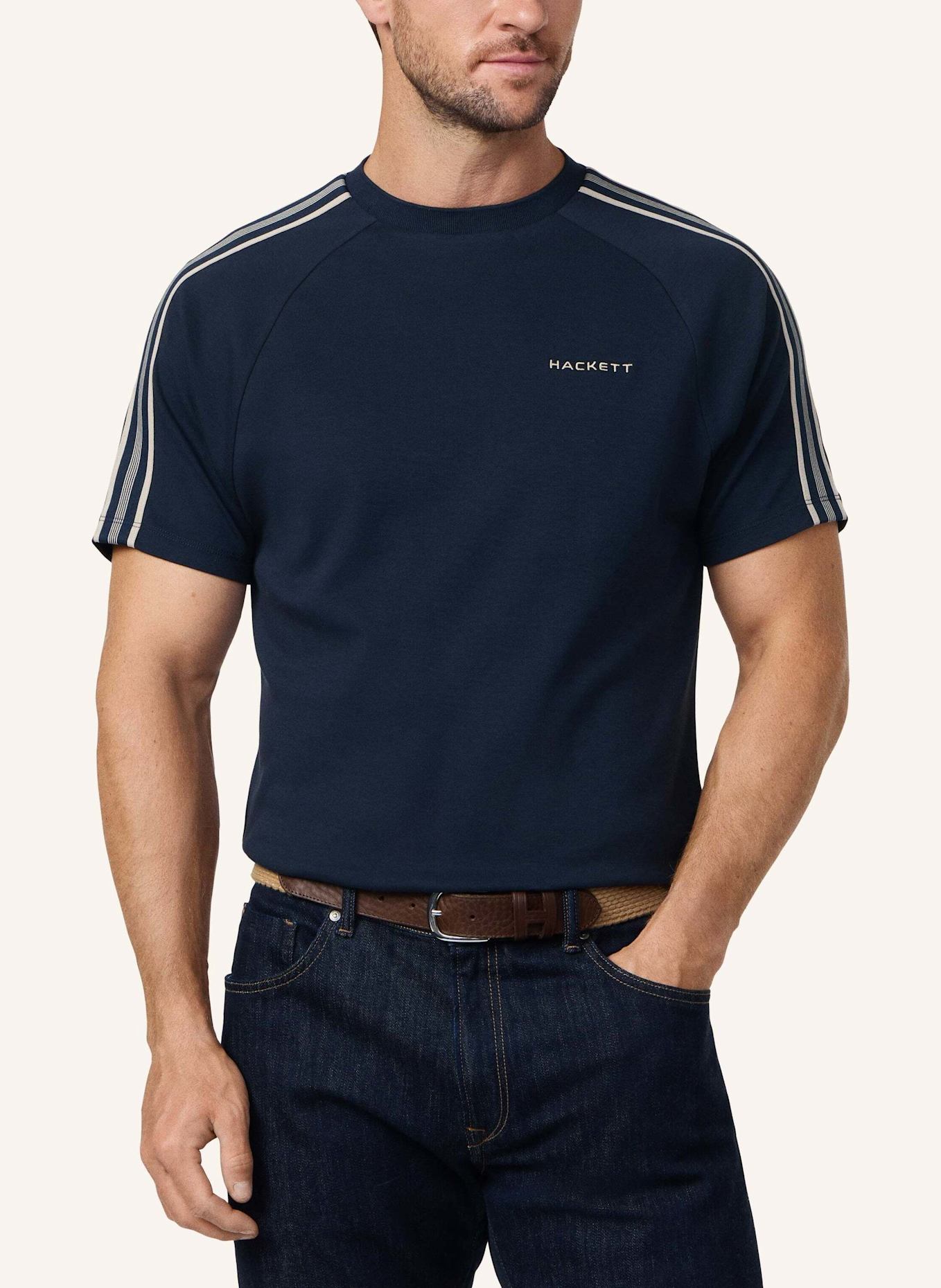 HACKETT LONDON T-Shirt HS TAPE TEE: DUNKELBLAU