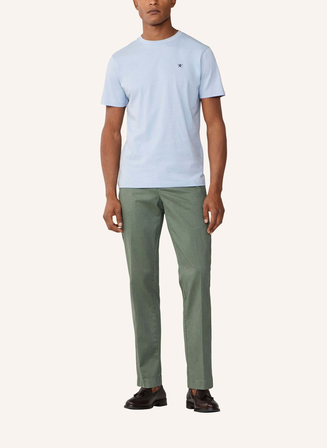 HACKETT LONDON T-Shirt SS LOGO TEE: BLAU