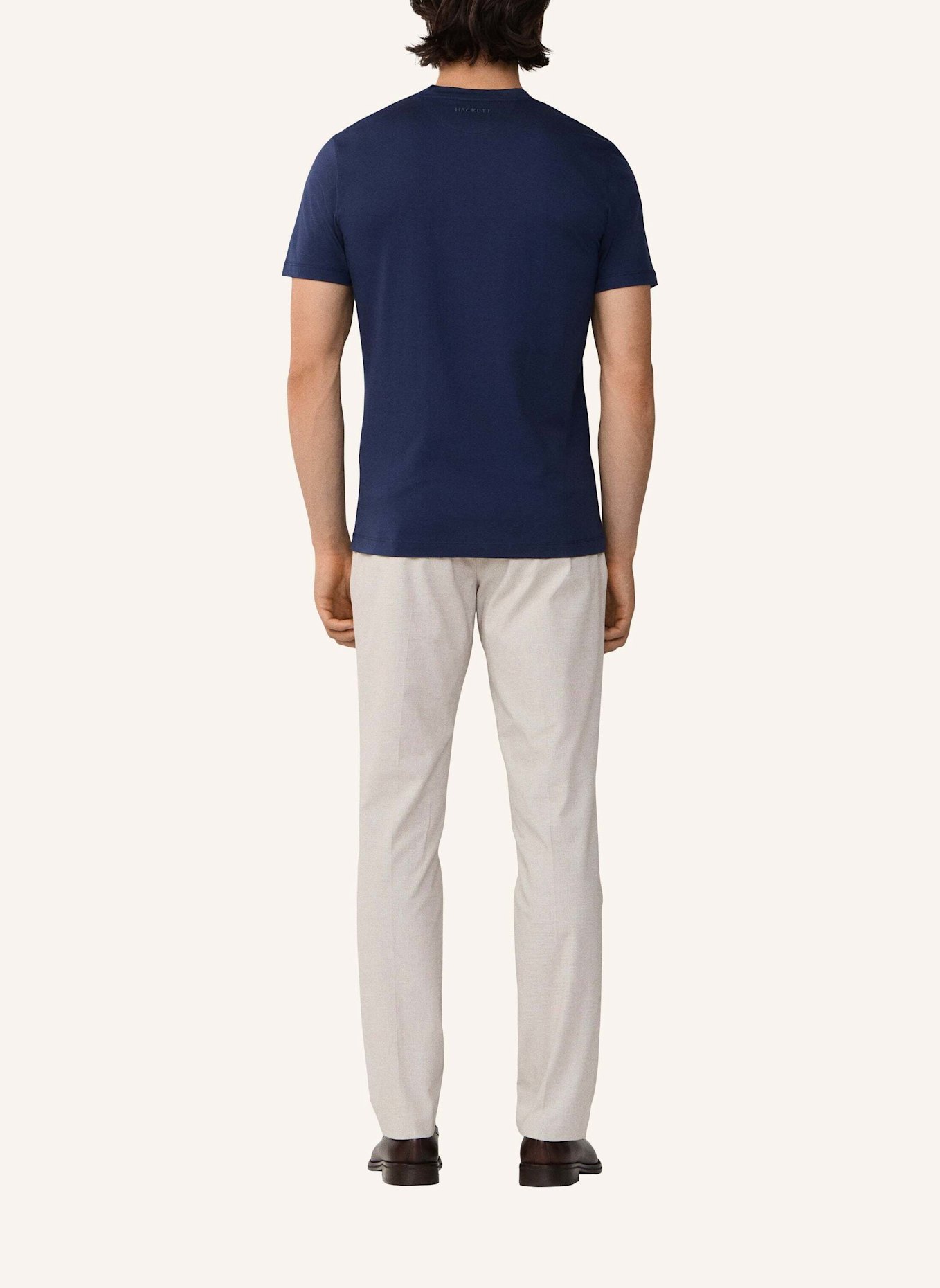 HACKETT LONDON T-Shirt SS LOGO TEE: BLAU