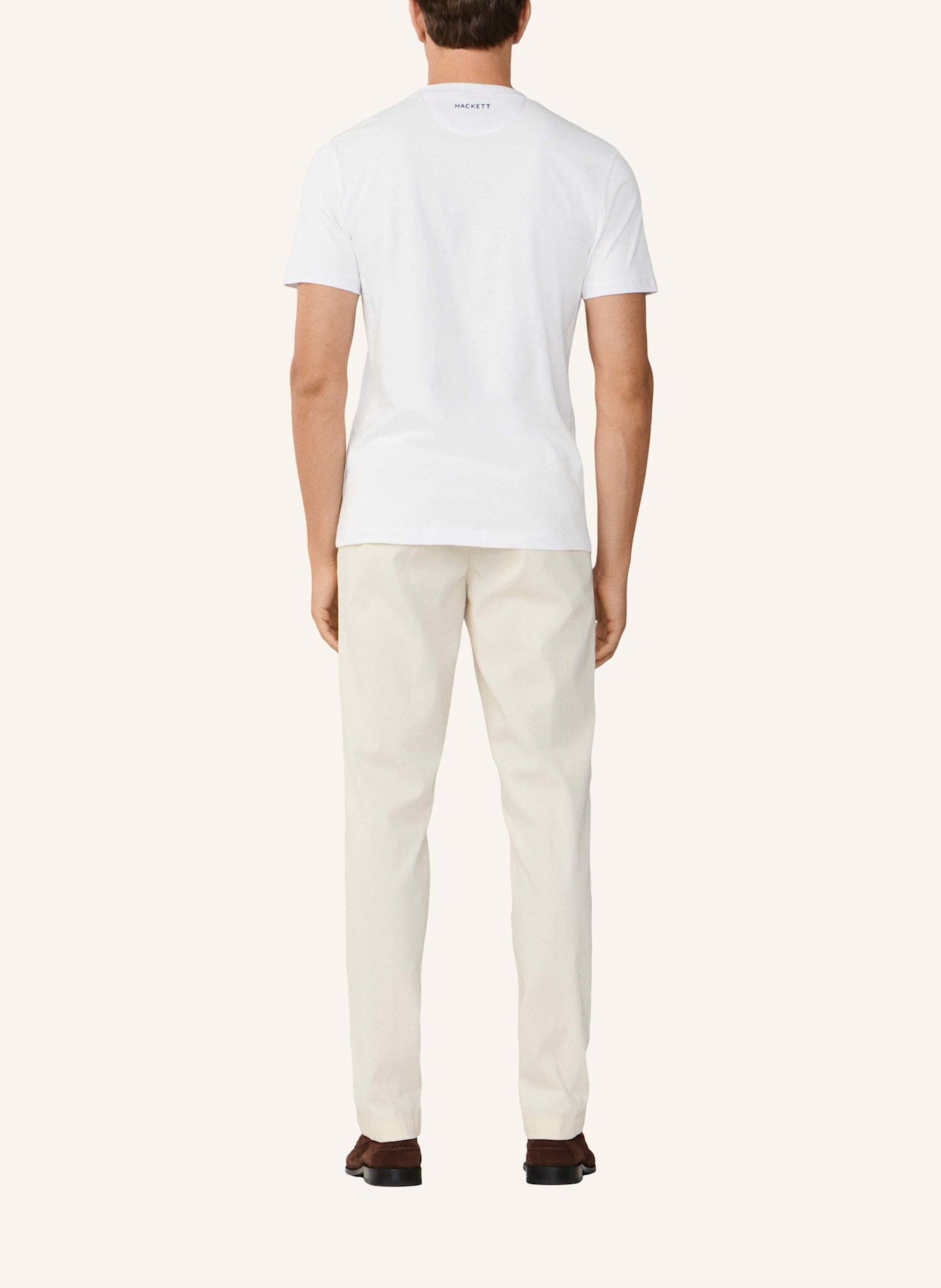 HACKETT LONDON T-Shirt SS LOGO TEE: WEISS