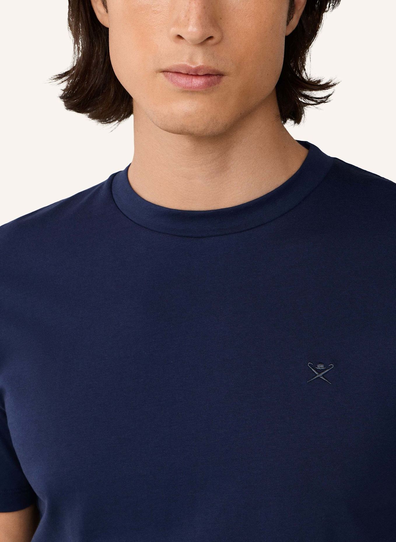 HACKETT LONDON T-Shirt SS LOGO TEE: BLAU
