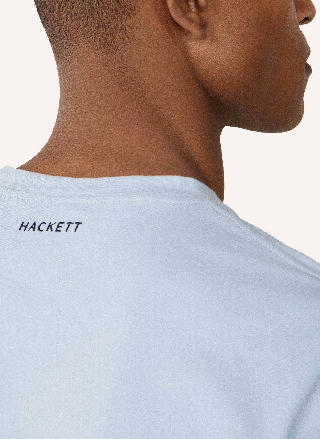 HACKETT LONDON T-Shirt SS LOGO TEE: BLAU