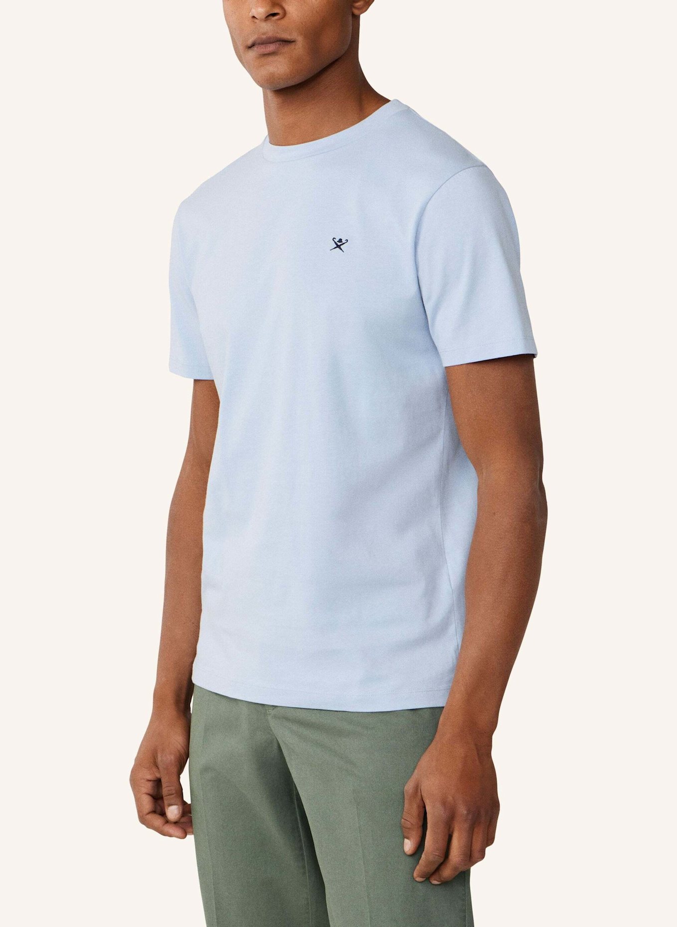 HACKETT LONDON T-Shirt SS LOGO TEE: BLAU