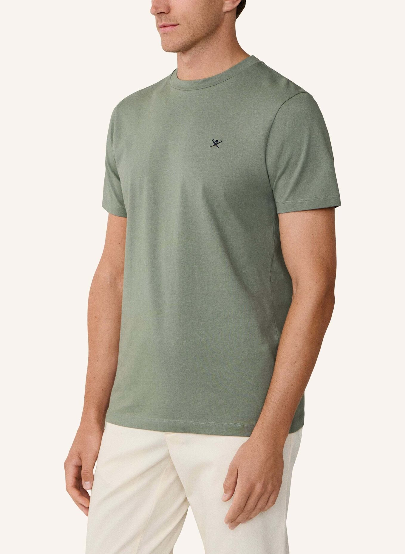 HACKETT LONDON T-Shirt SS LOGO TEE: GRÜN