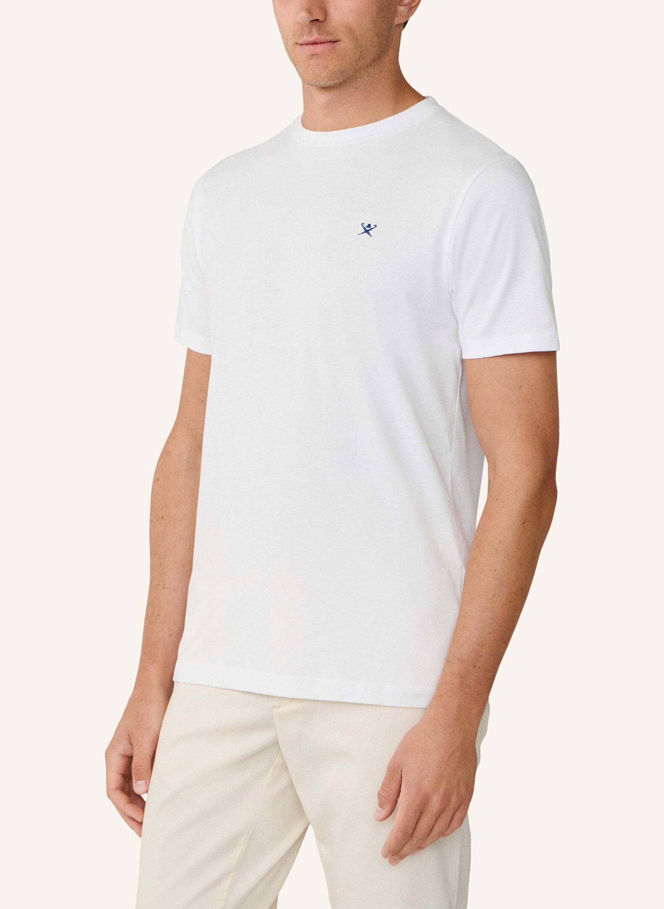 HACKETT LONDON T-Shirt SS LOGO TEE: WEISS