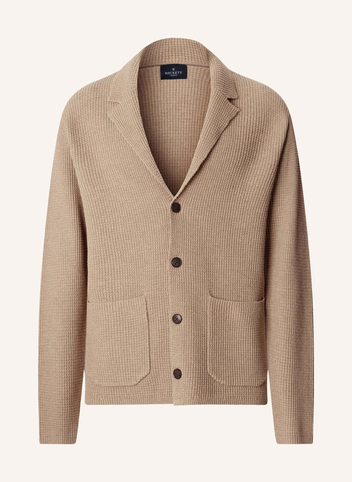 HACKETT LONDON Strickjacken Cardigan SOFT KNIT BLAZER: BEIGE