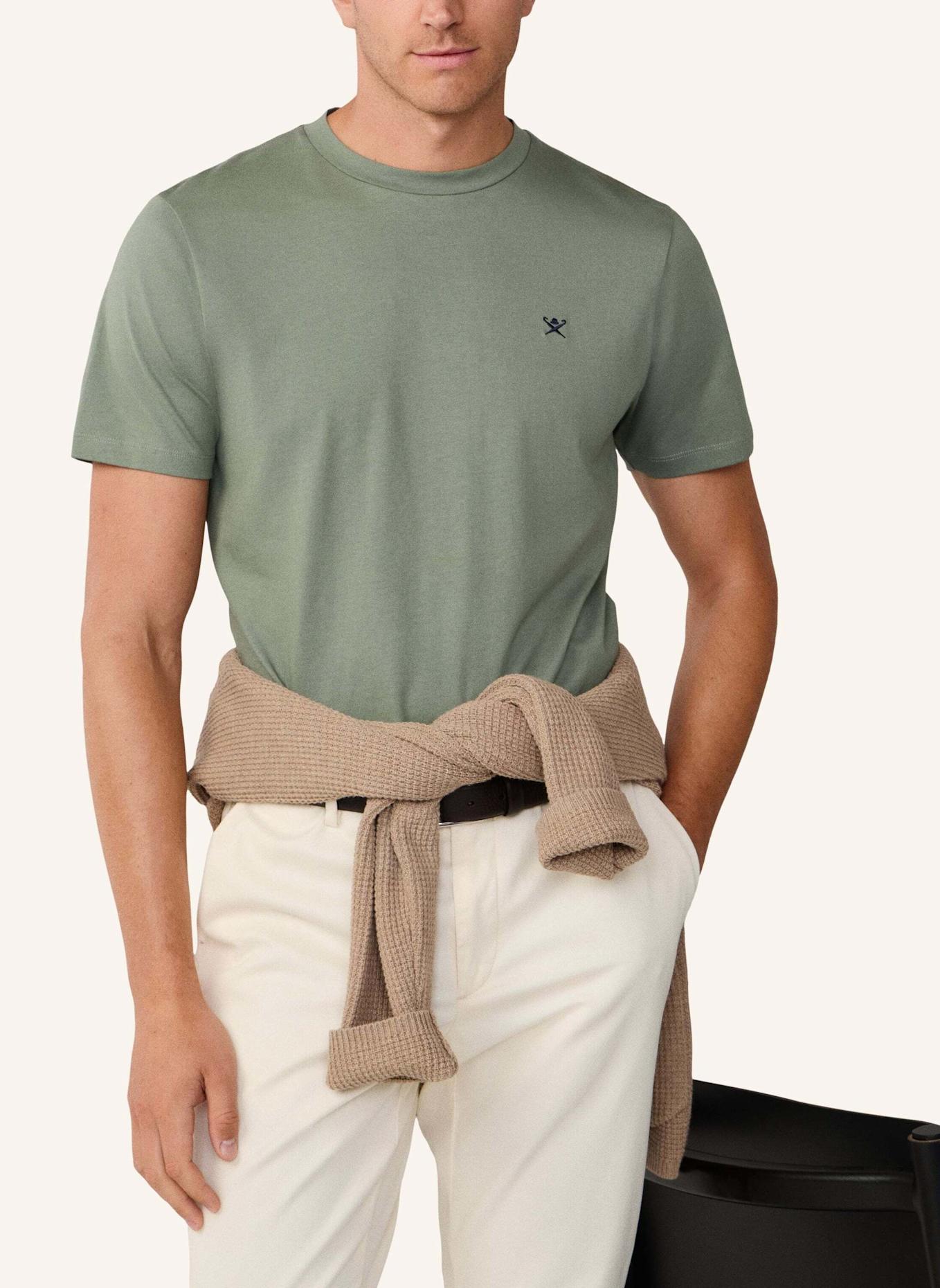 HACKETT LONDON T-Shirt SS LOGO TEE: GRÜN