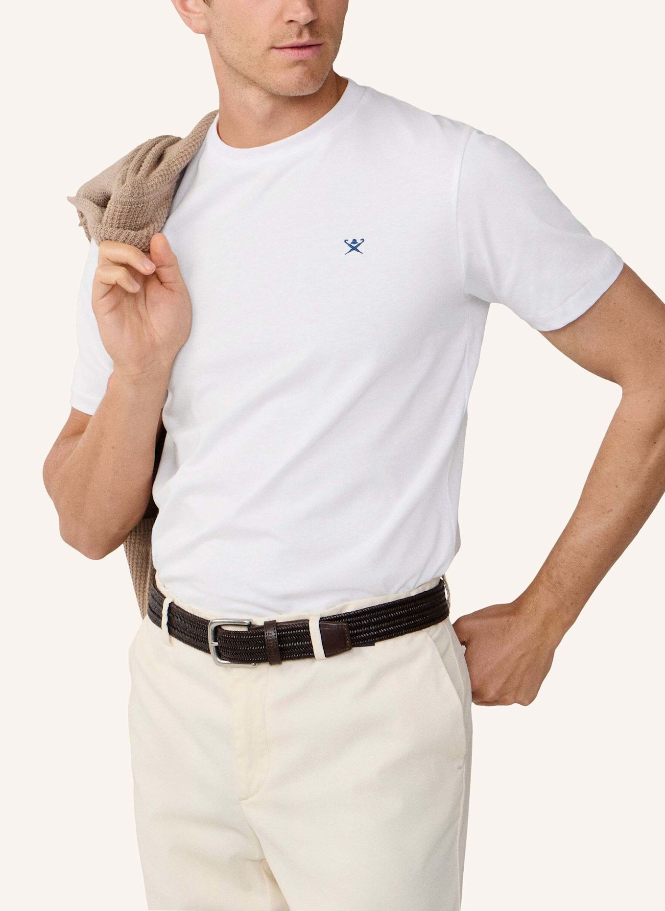 HACKETT LONDON T-Shirt SS LOGO TEE: WEISS