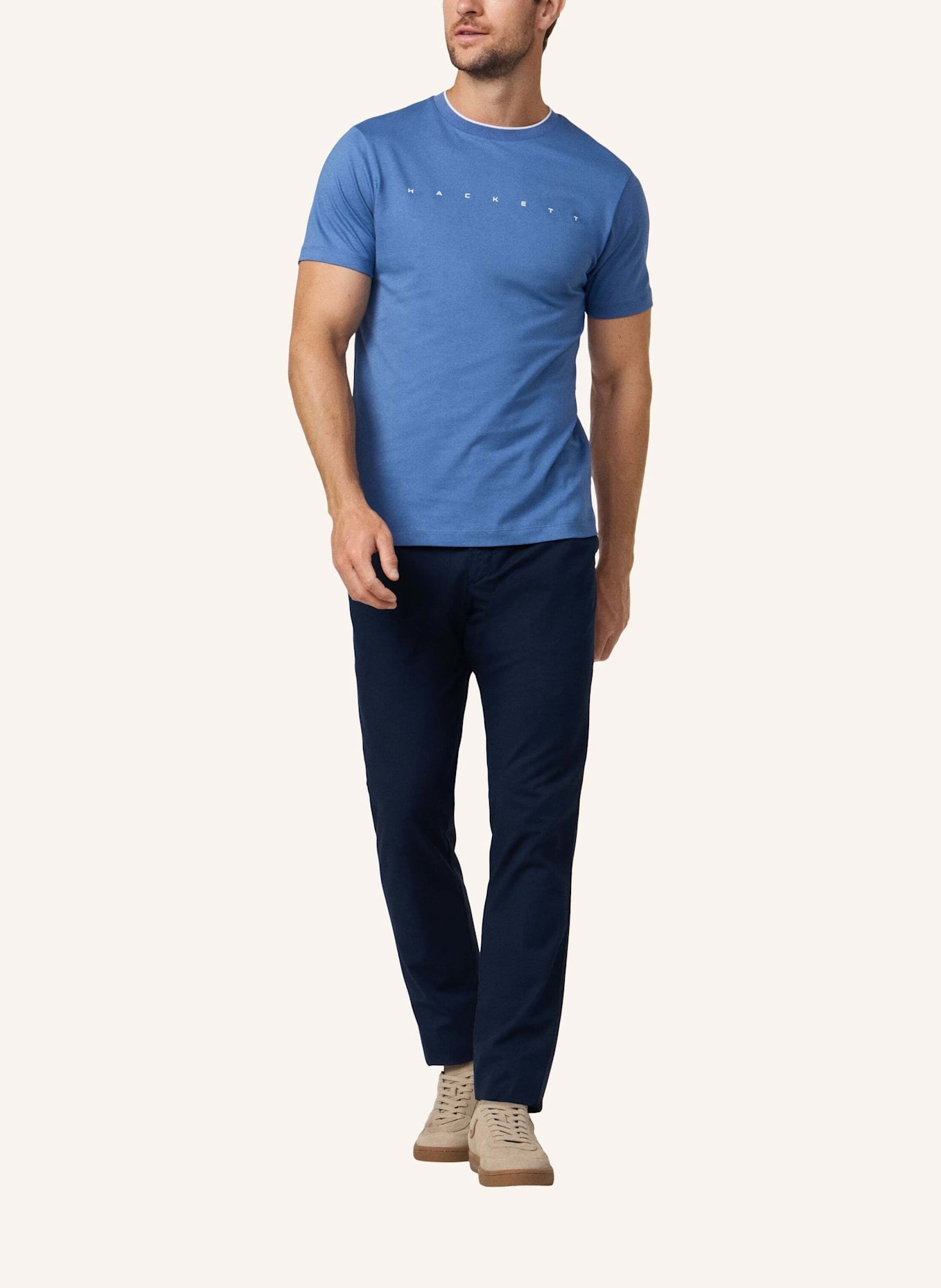 HACKETT LONDON T-Shirt HS ESSENTIAL TEE: BLAU
