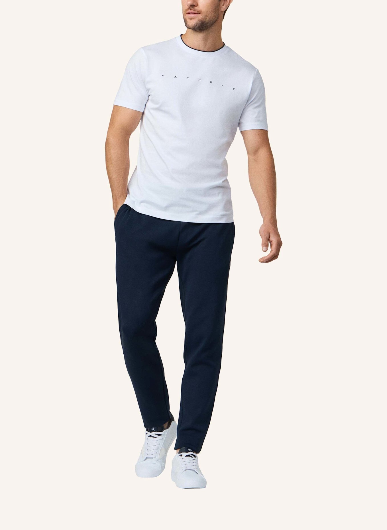 HACKETT LONDON T-Shirt HS ESSENTIAL TEE: WEISS