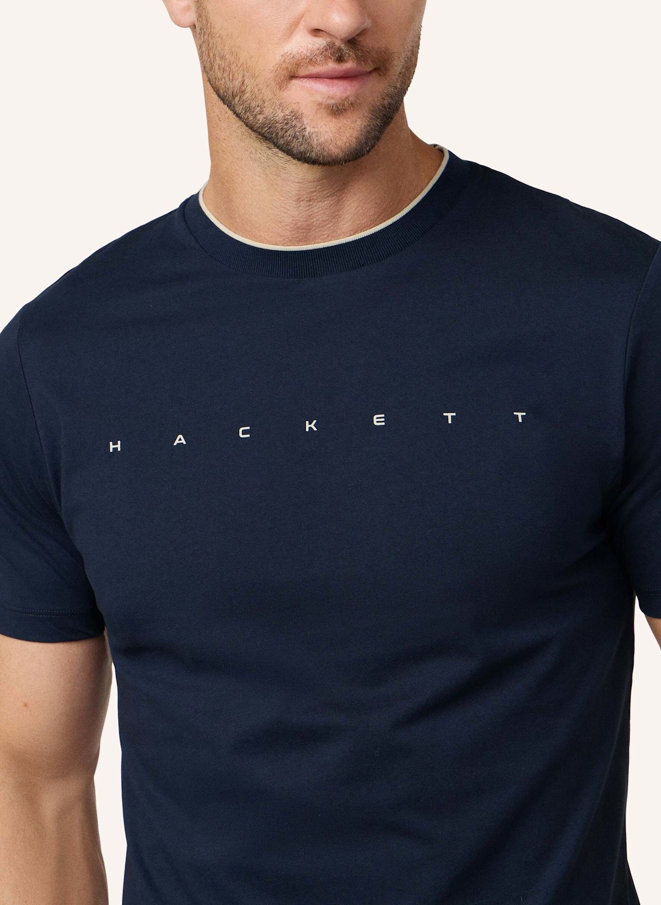 HACKETT LONDON T-Shirt HS ESSENTIAL TEE: DUNKELBLAU