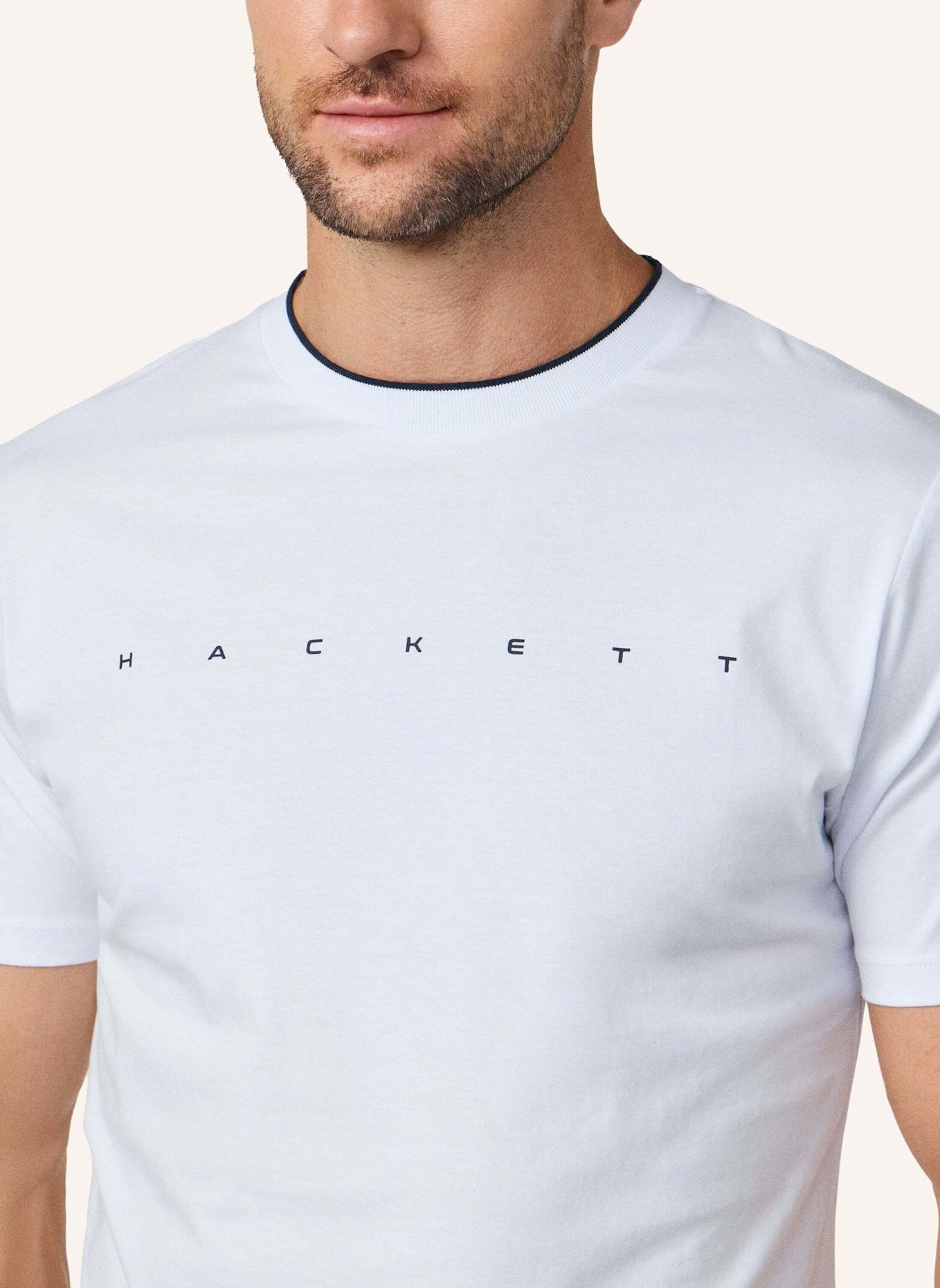 HACKETT LONDON T-Shirt HS ESSENTIAL TEE: WEISS
