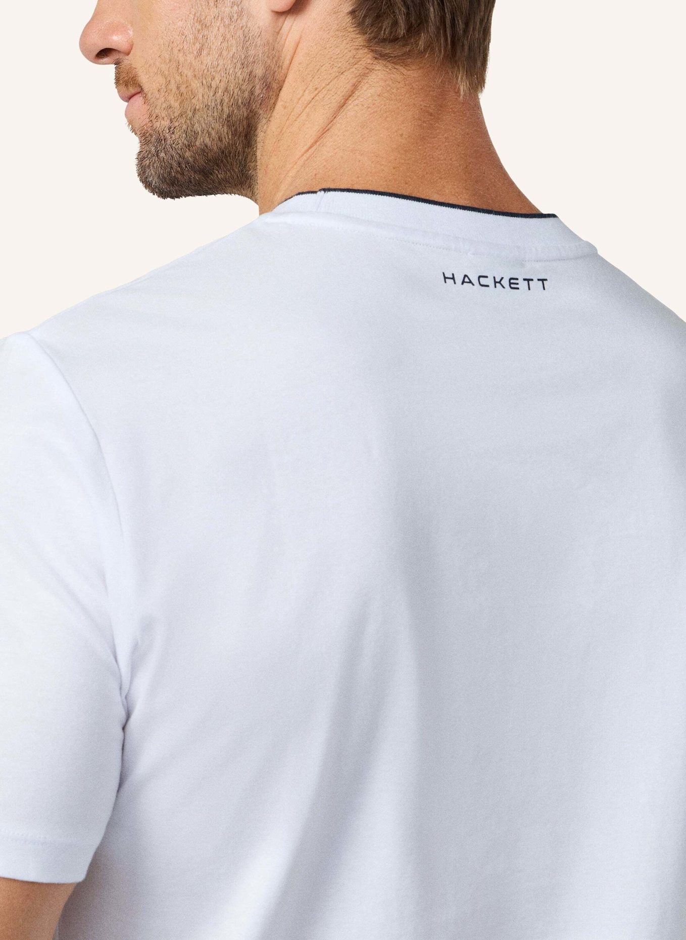 HACKETT LONDON T-Shirt HS ESSENTIAL TEE: WEISS