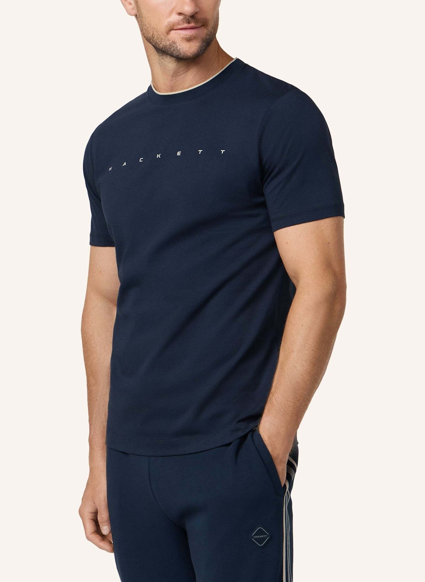 HACKETT LONDON T-Shirt HS ESSENTIAL TEE: DUNKELBLAU