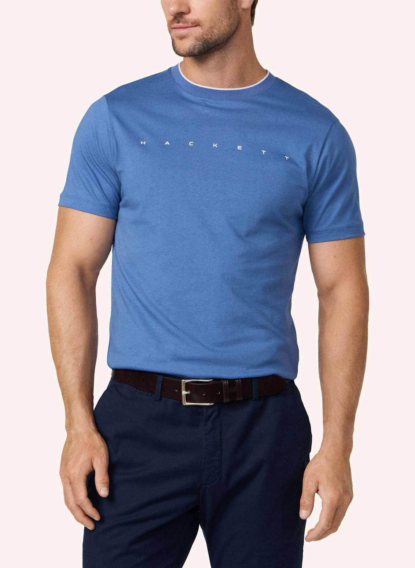 HACKETT LONDON T-Shirt HS ESSENTIAL TEE: BLAU