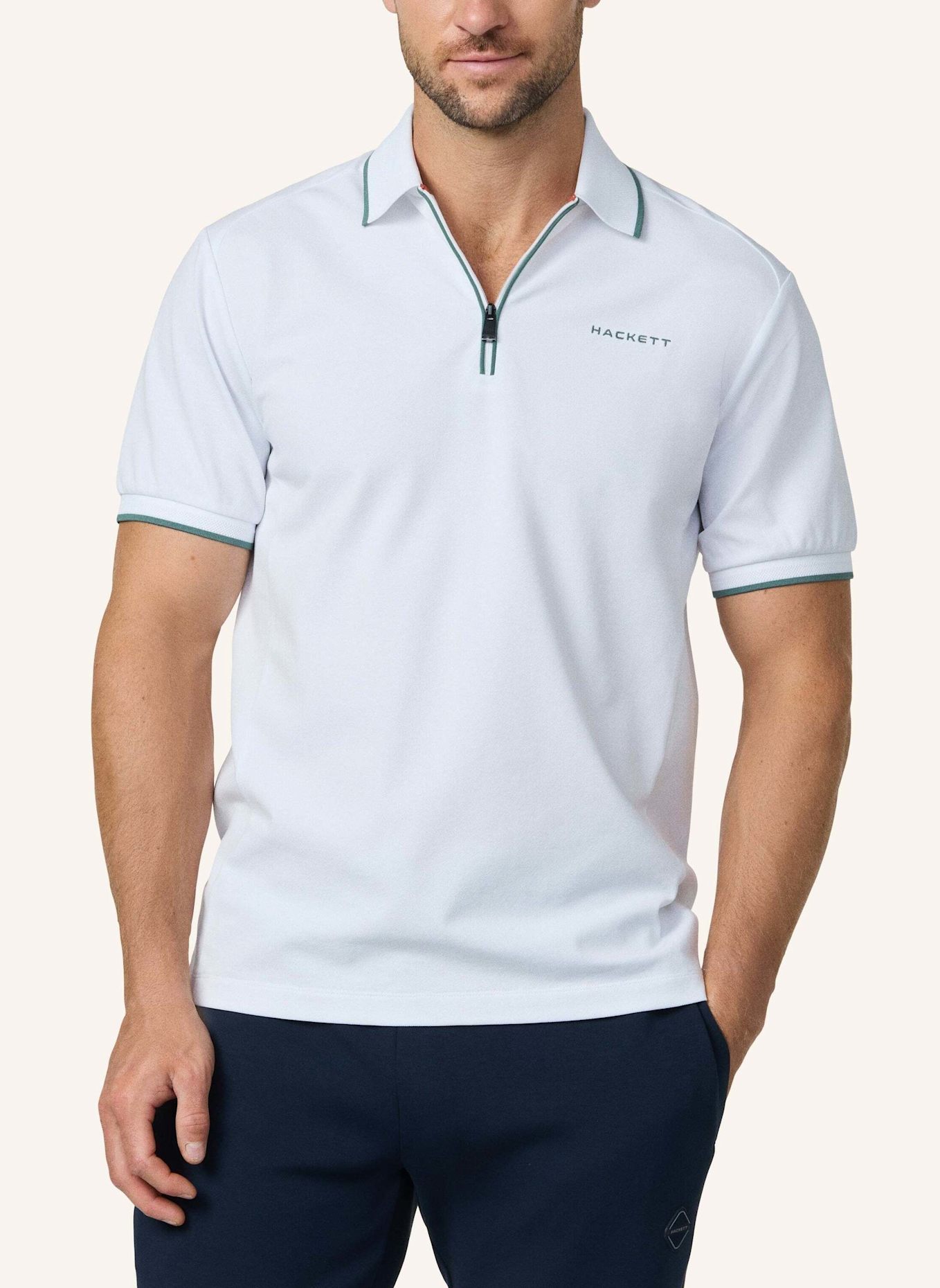 HACKETT LONDON Poloshirt HS CITY HZ POLO: WEISS