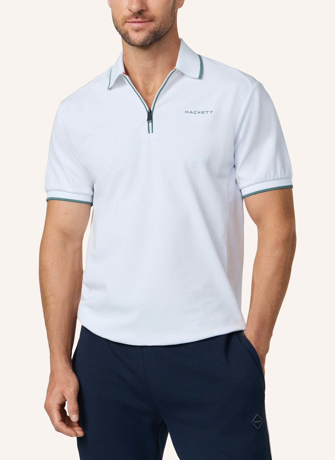 HACKETT LONDON Poloshirt HS CITY HZ POLO: WEISS