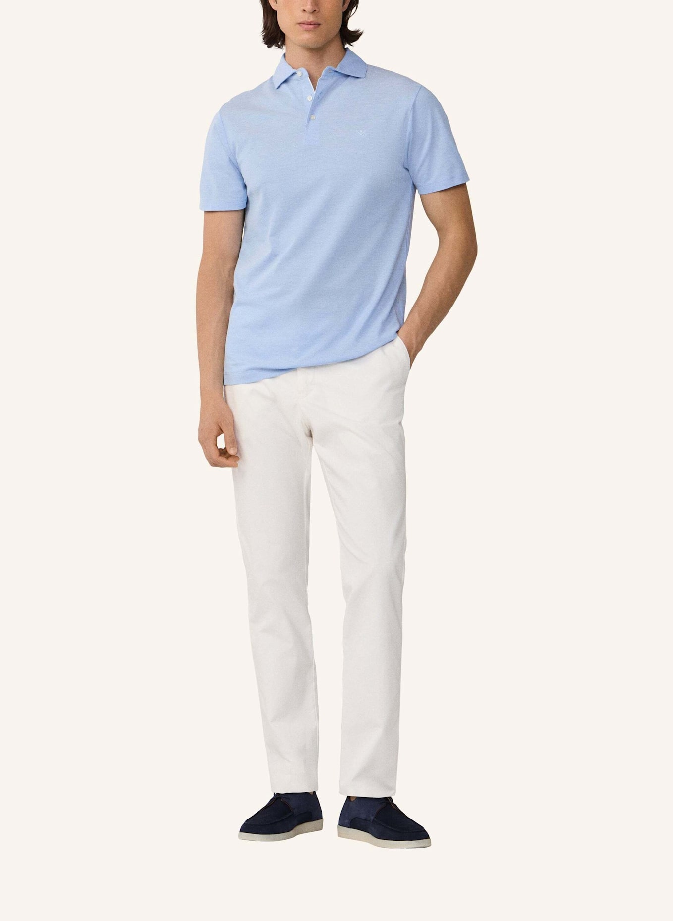 HACKETT LONDON Poloshirt OXFORD PIQUE POLO SS: BLAU