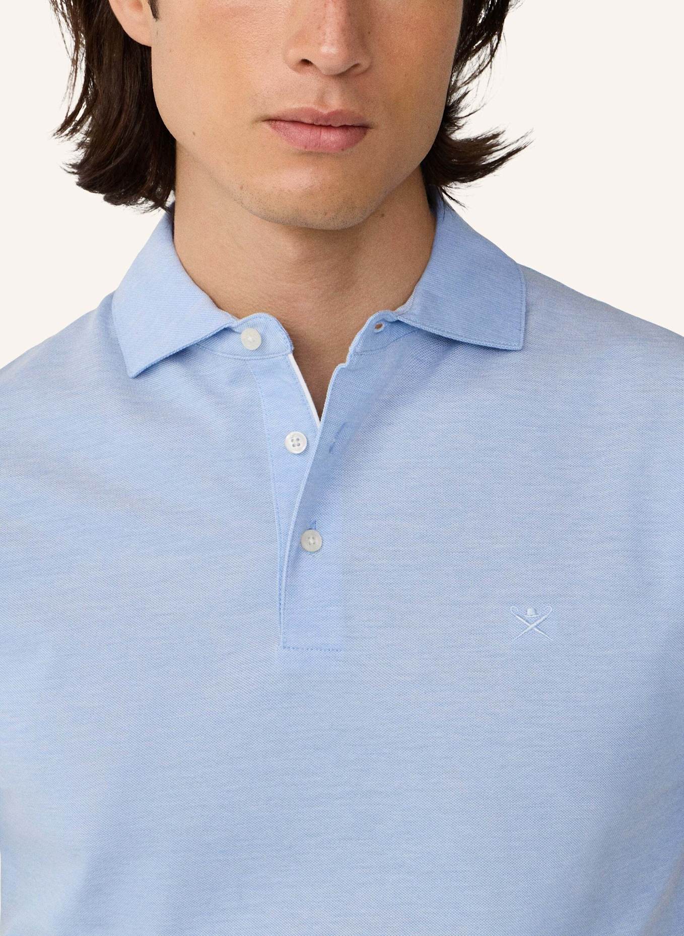 HACKETT LONDON Poloshirt OXFORD PIQUE POLO SS: BLAU