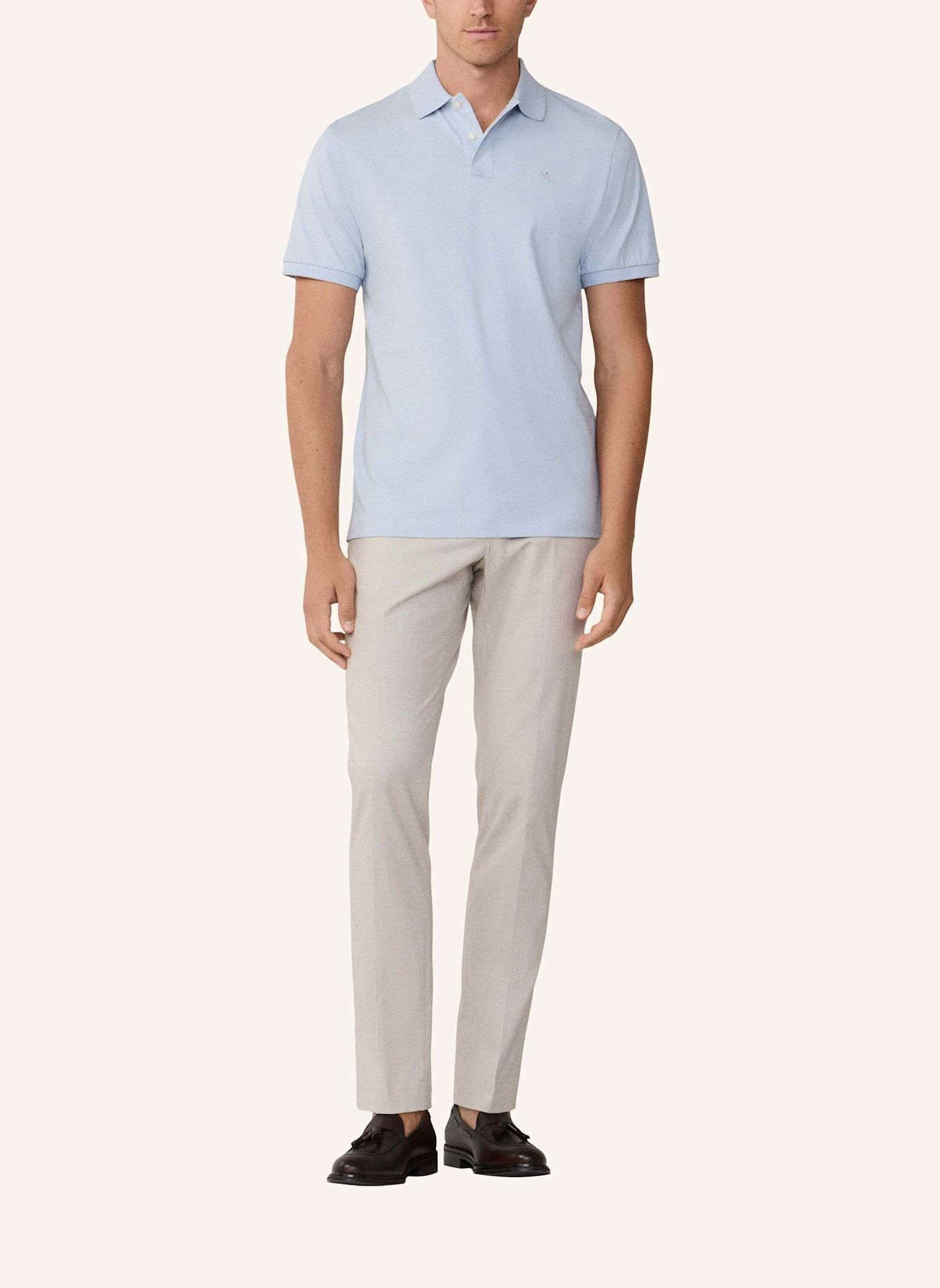 HACKETT LONDON Poloshirt TIPPED JERSEY POLO: BLAU