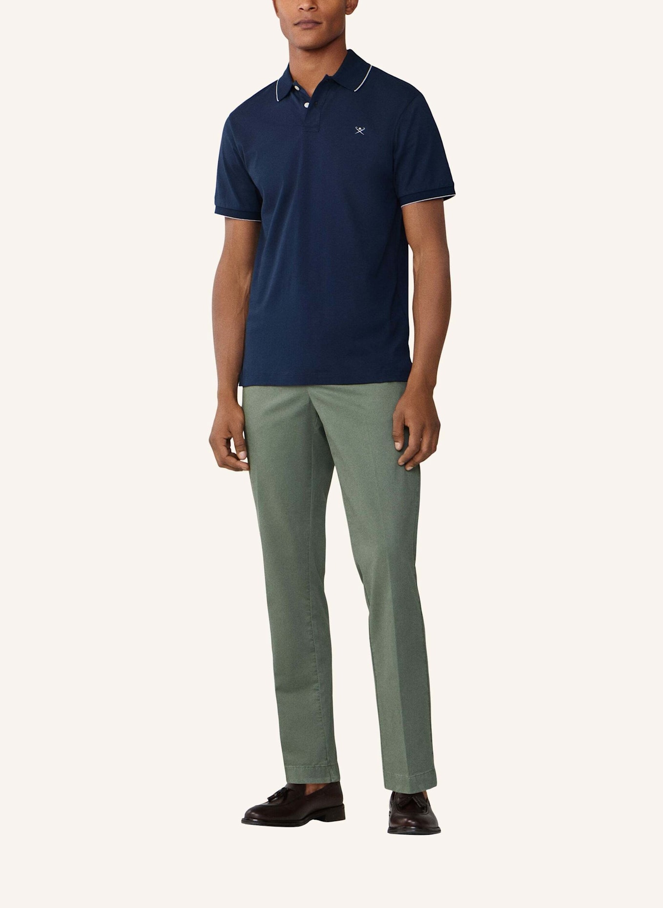 HACKETT LONDON Poloshirt TIPPED JERSEY POLO: BLAU