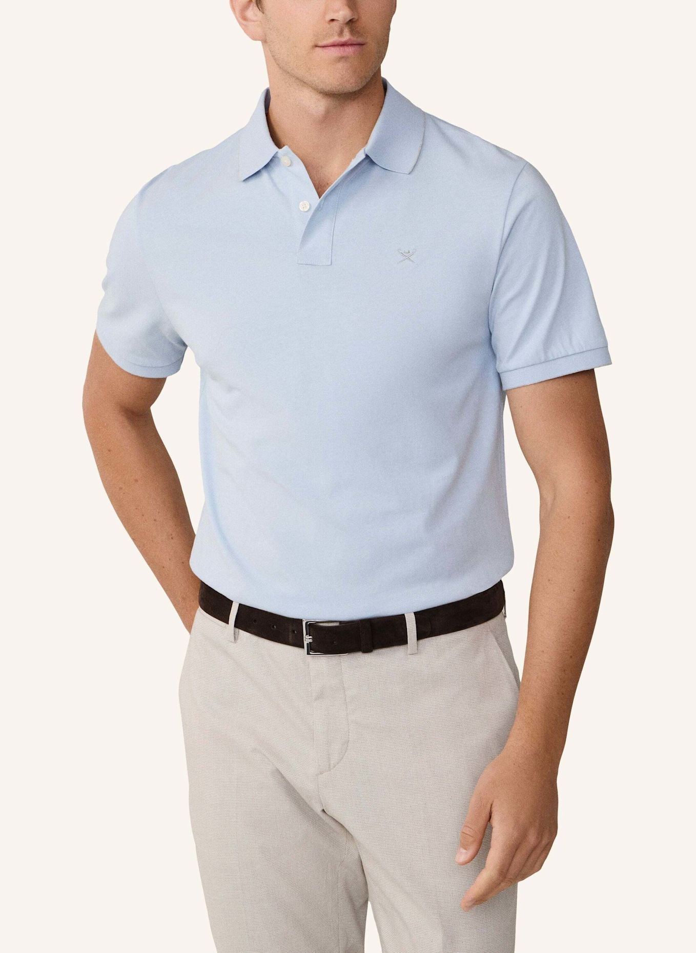 HACKETT LONDON Poloshirt TIPPED JERSEY POLO: BLAU