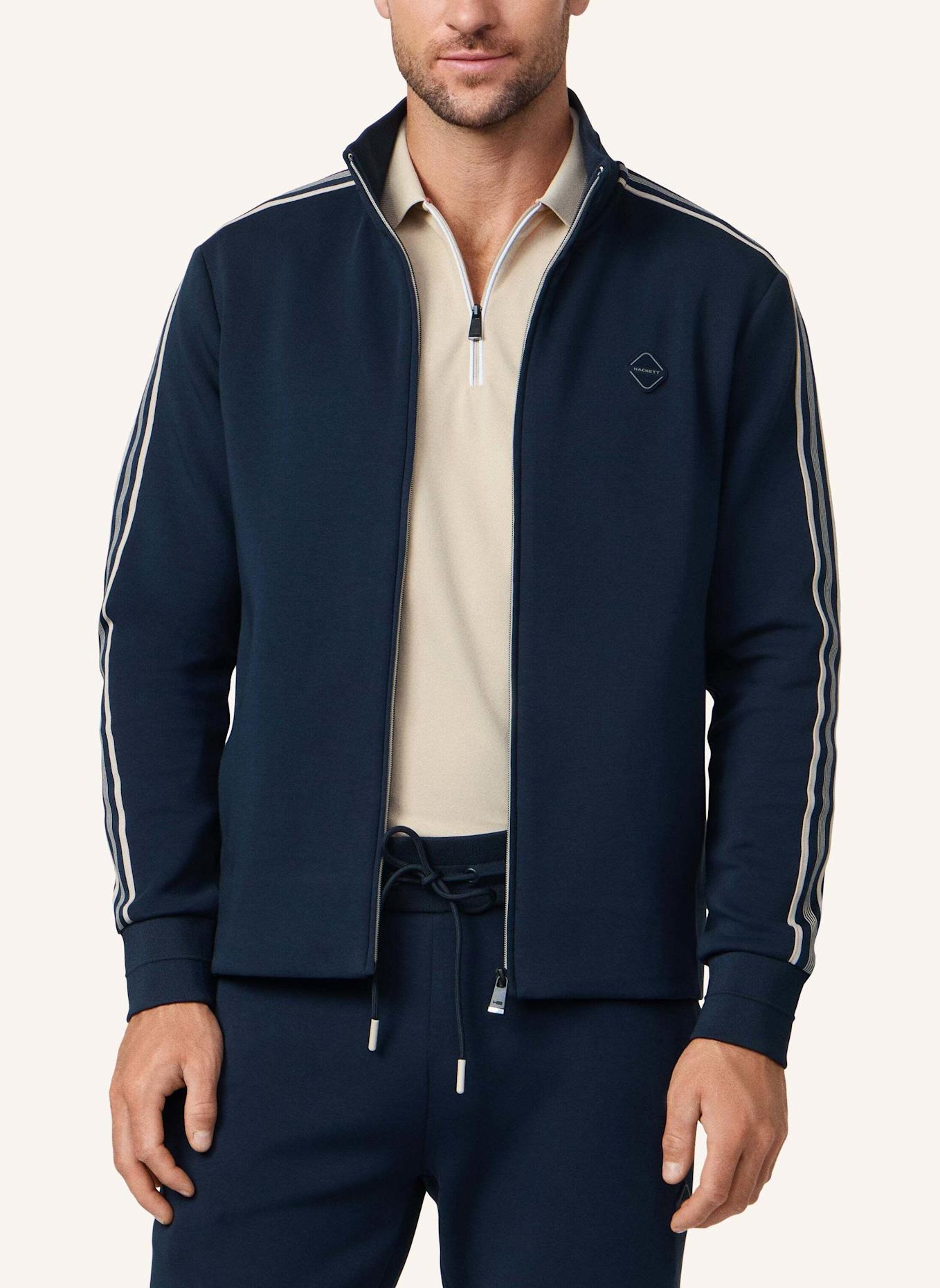 HACKETT LONDON Hoodiejacke HS TAPE TRACK FZ: DUNKELBLAU