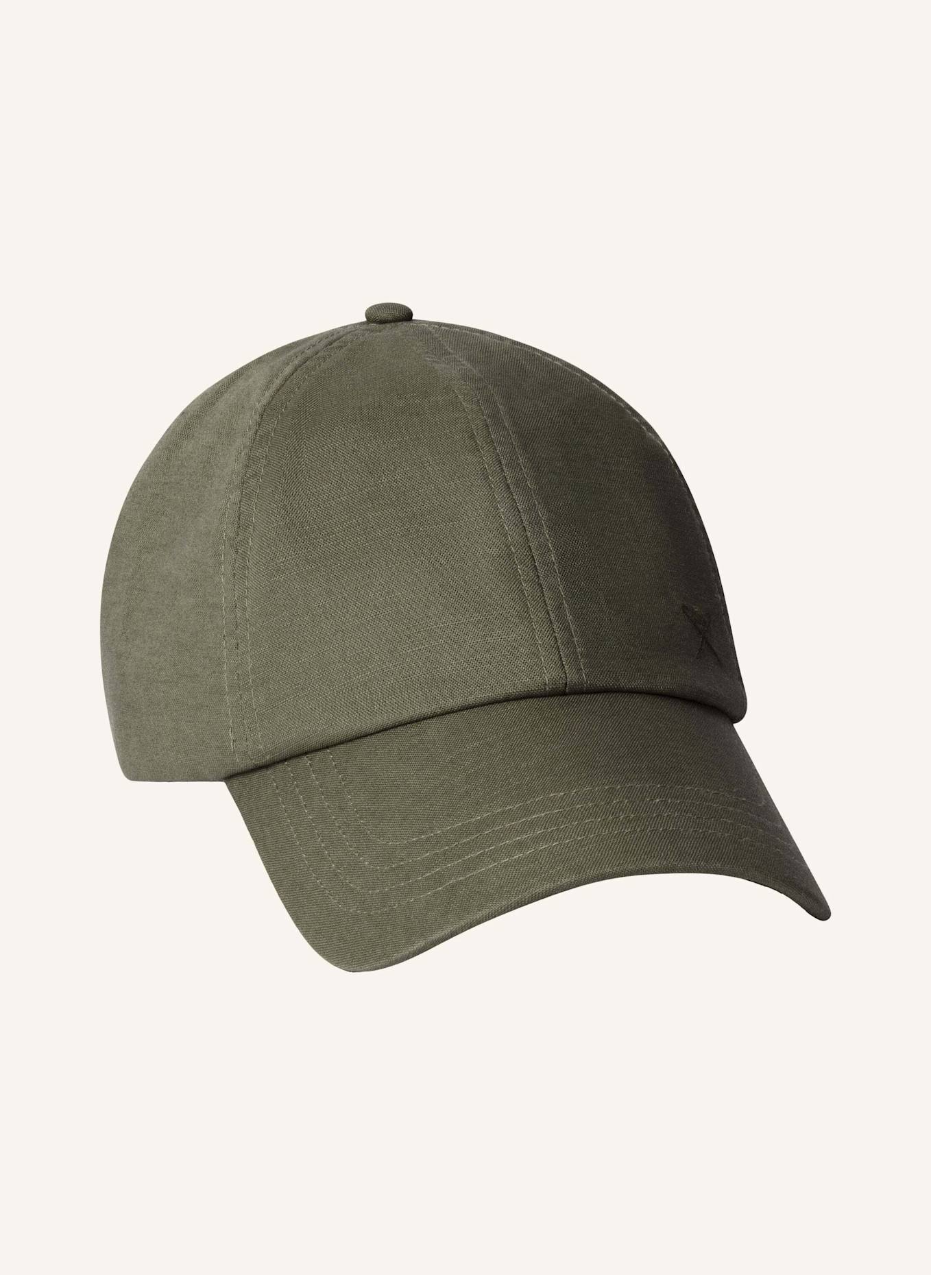 HACKETT LONDON Cap LINEN BASEBALL CAP: GRÜN