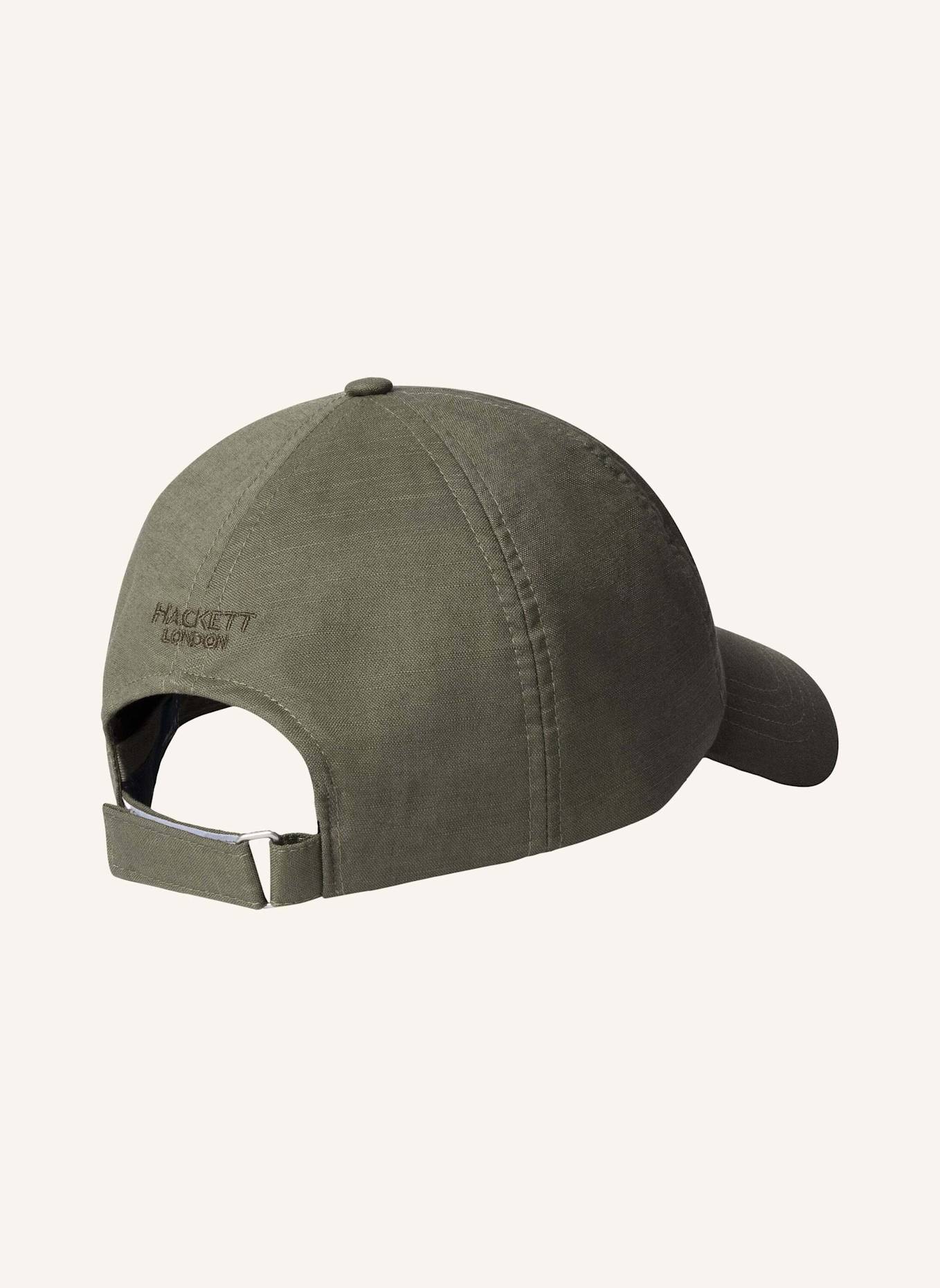 HACKETT LONDON Cap LINEN BASEBALL CAP: GRÜN