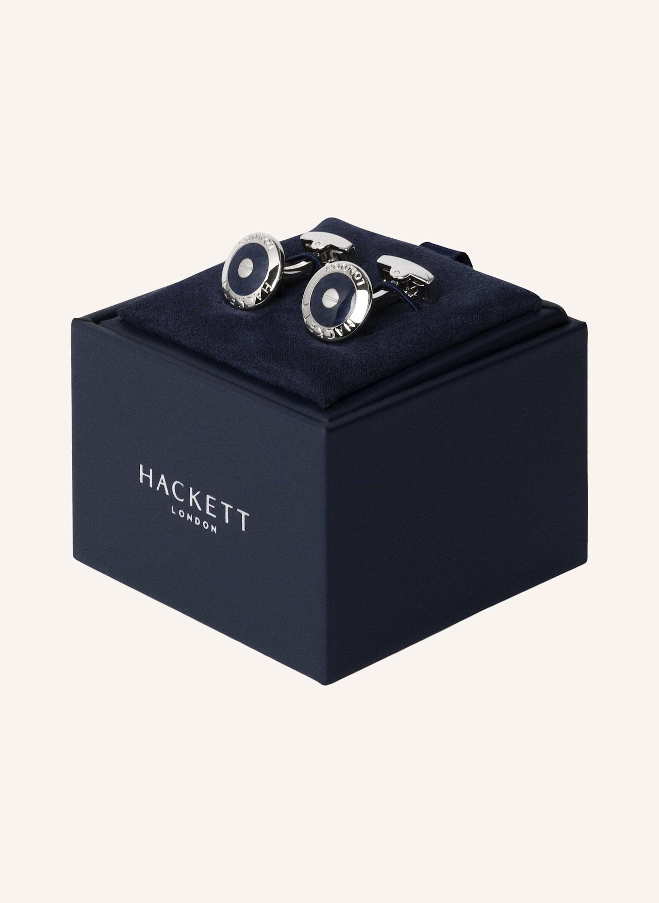 HACKETT LONDON Manschettenknöpfe ROUND NO 1 CUFF: DUNKELBLAU