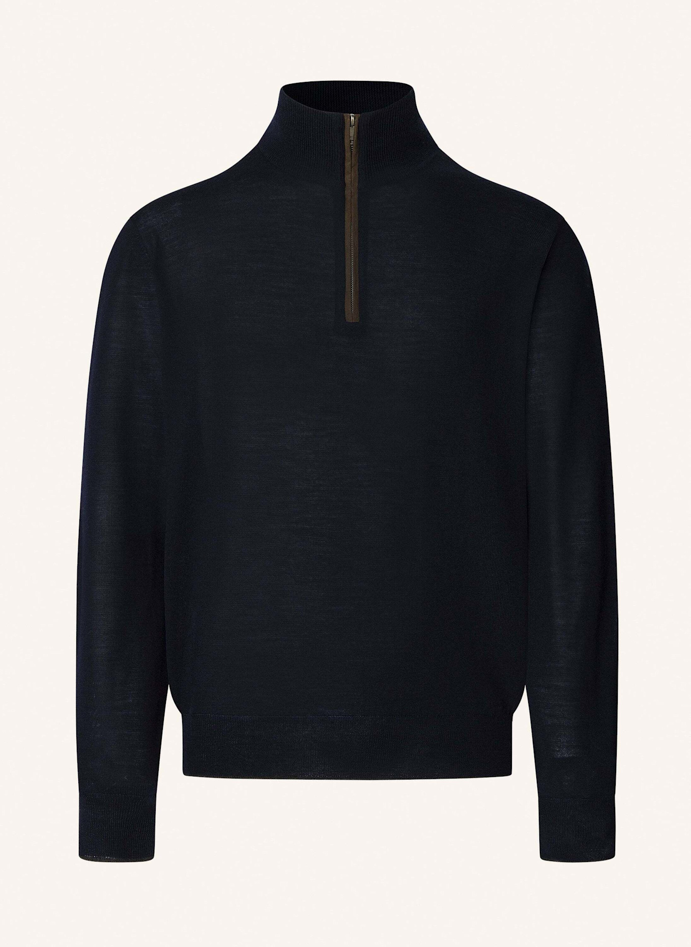 HACKETT LONDON Pullover MERINO SILK HZIP: BLAU