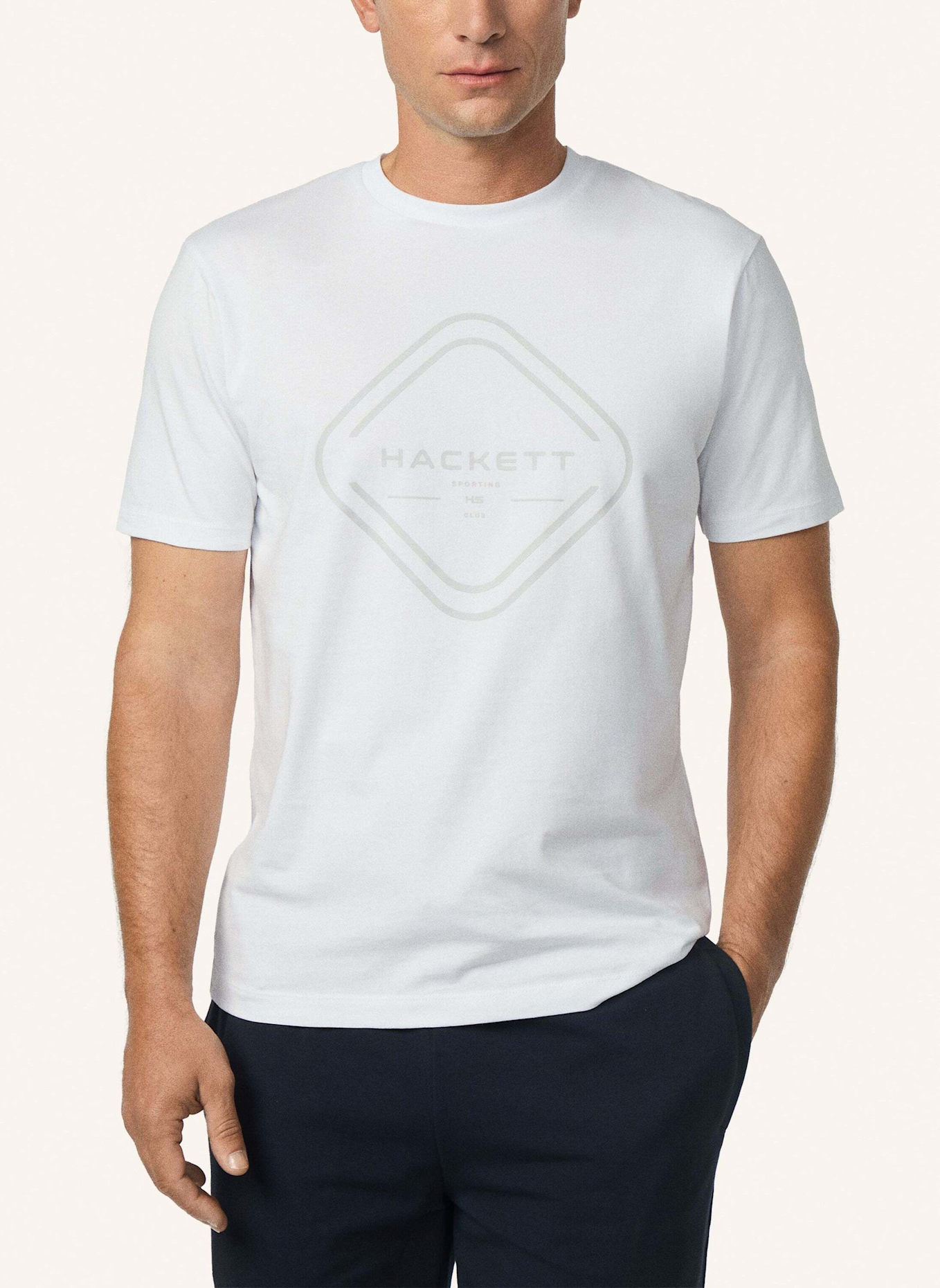 HACKETT LONDON T-Shirt HS CLUB HOUSE TEE: WEISS