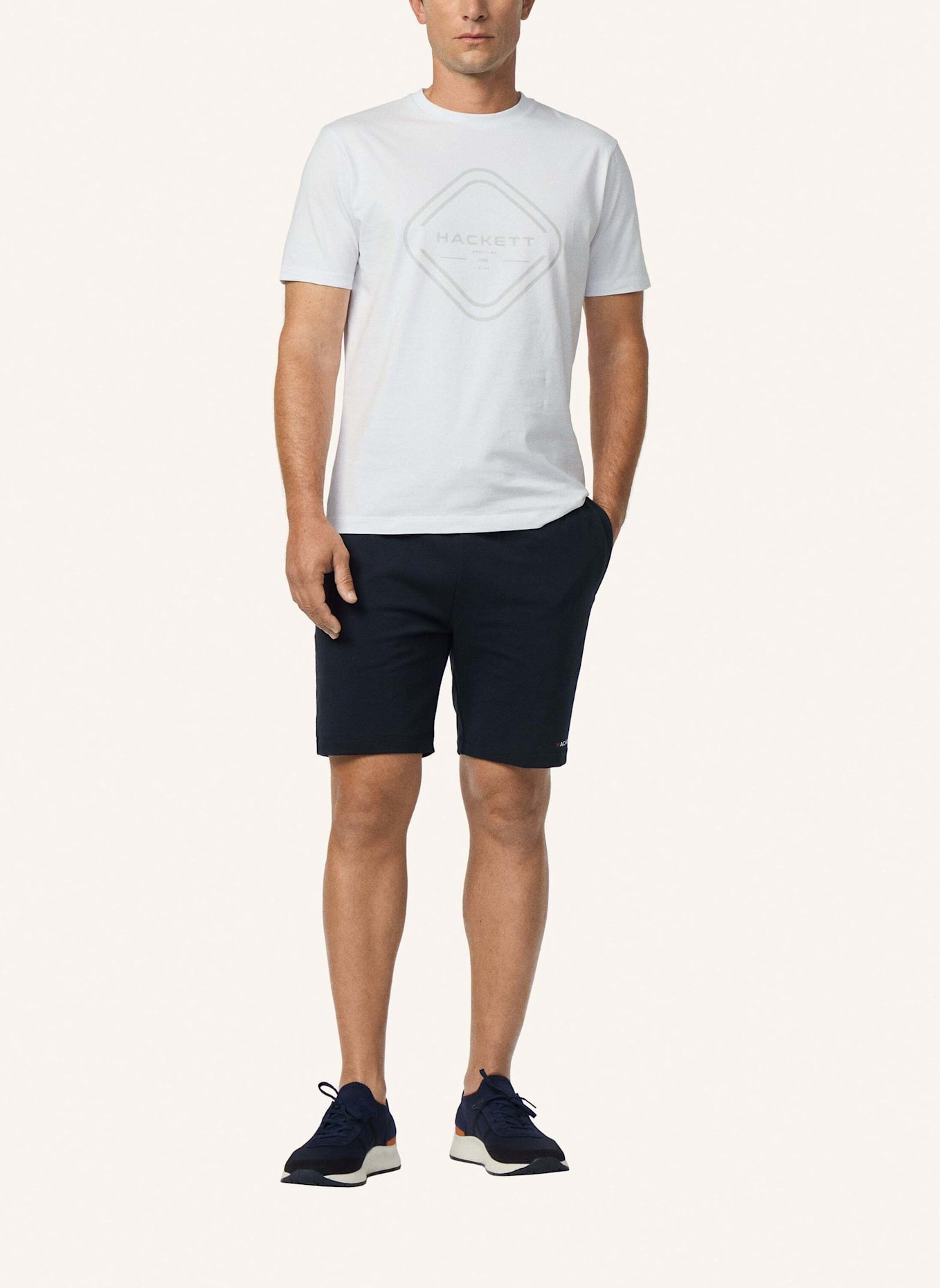 HACKETT LONDON T-Shirt HS CLUB HOUSE TEE: WEISS