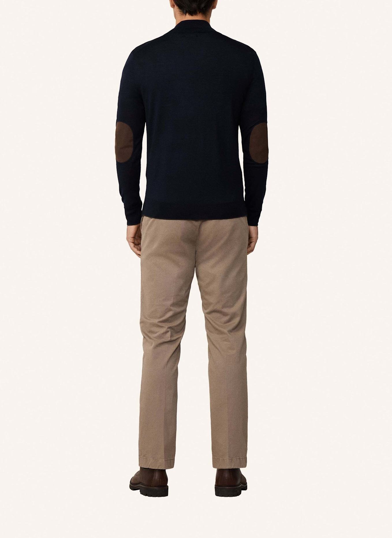 HACKETT LONDON Pullover MERINO SILK HZIP: BLAU