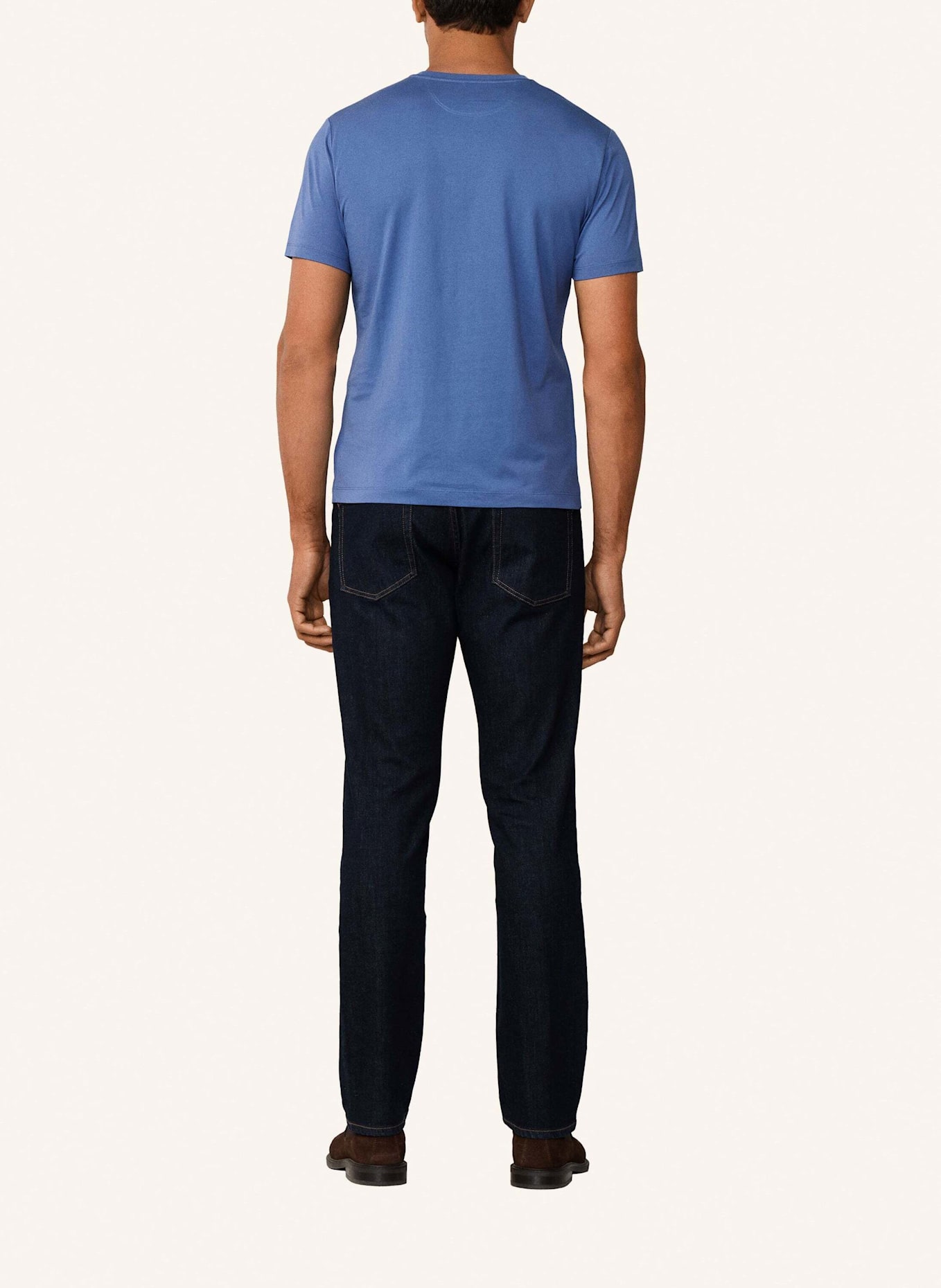 HACKETT LONDON T-Shirt PIMA COTTON TEE: BLAU