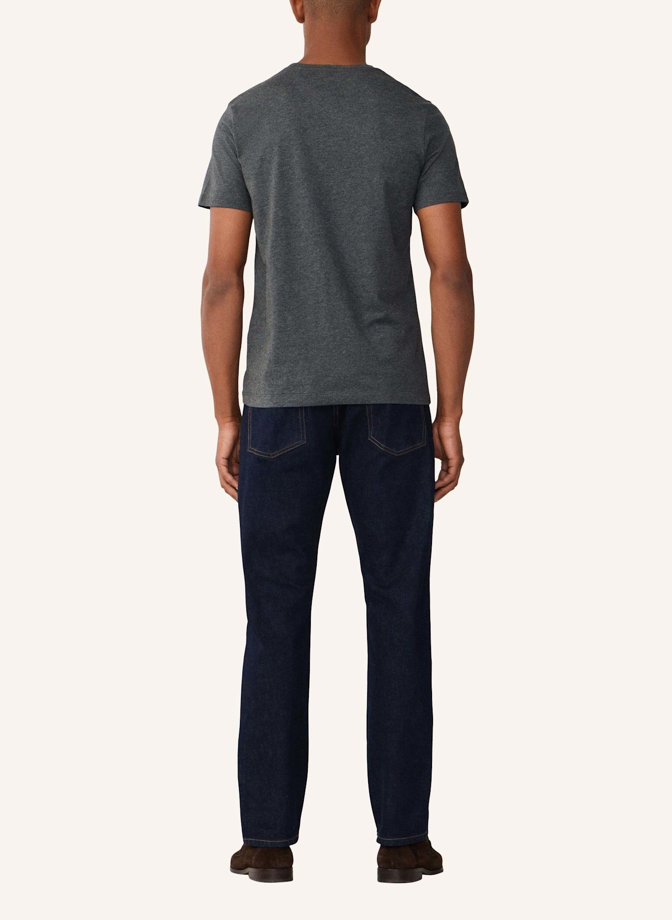 HACKETT LONDON T-Shirt PIMA COTTON TEE: DUNKELGRAU
