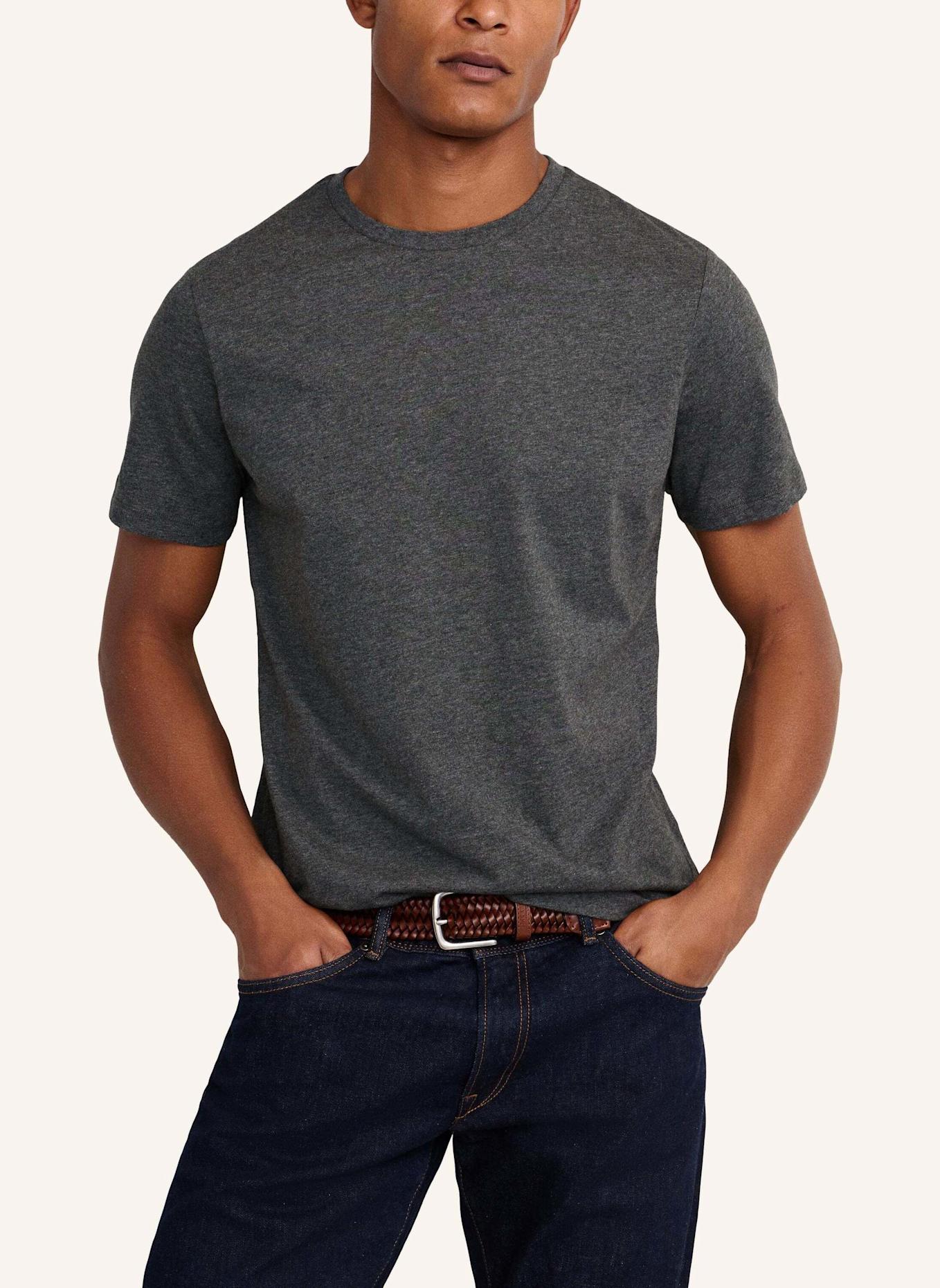 HACKETT LONDON T-Shirt PIMA COTTON TEE: DUNKELGRAU
