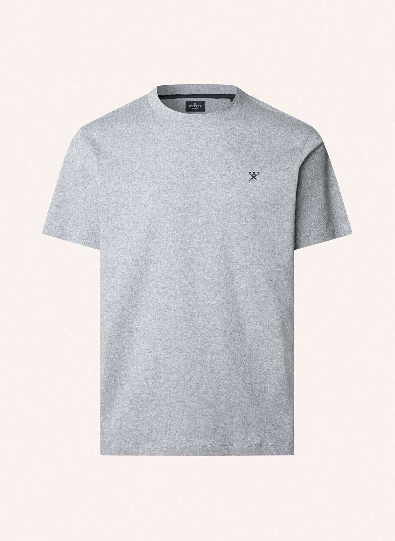 HACKETT LONDON T-Shirt SS LOGO TEE: HELLGRAU