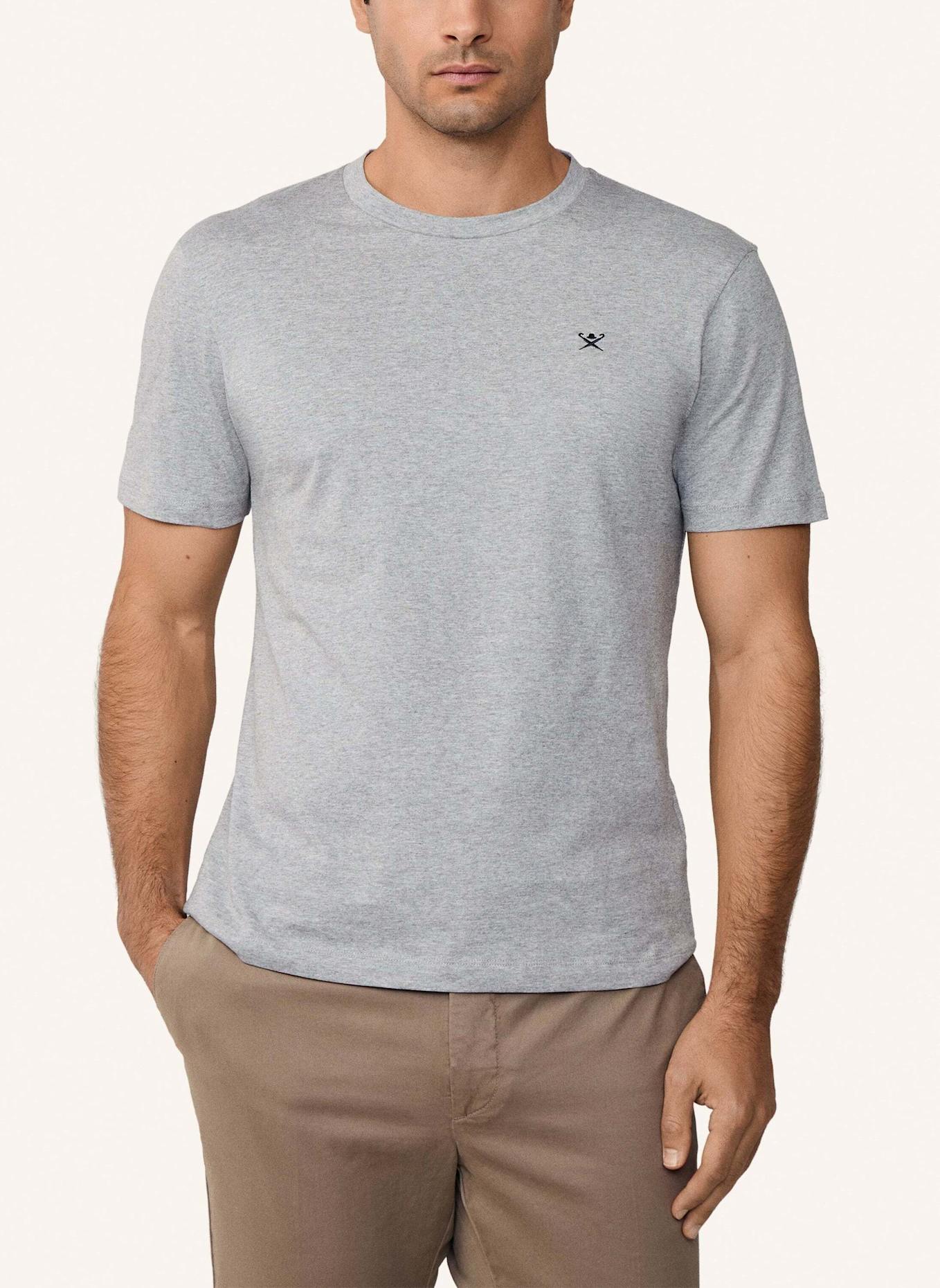 HACKETT LONDON T-Shirt SS LOGO TEE: HELLGRAU