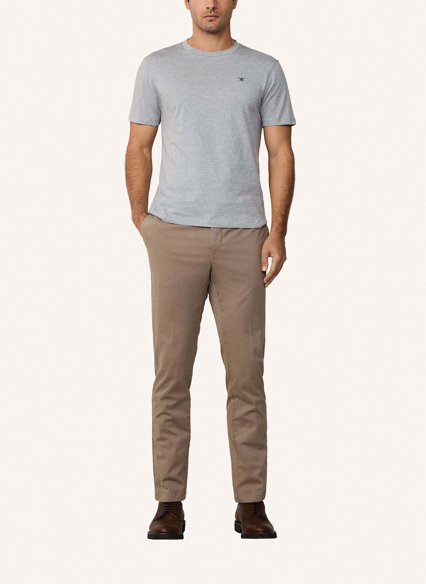 HACKETT LONDON T-Shirt SS LOGO TEE: HELLGRAU