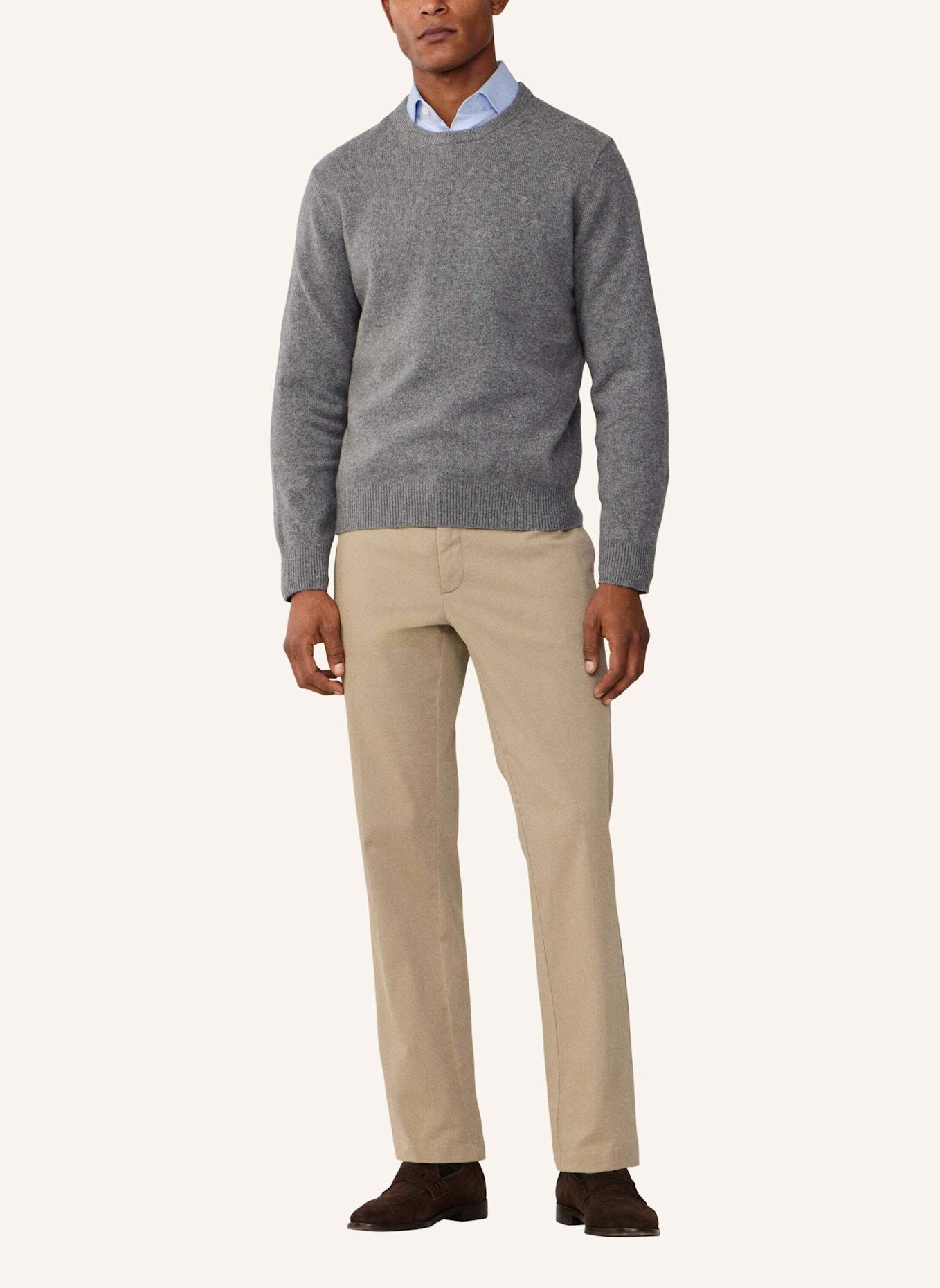 HACKETT LONDON Pullover LAMBSWOOL CREW: GRAU