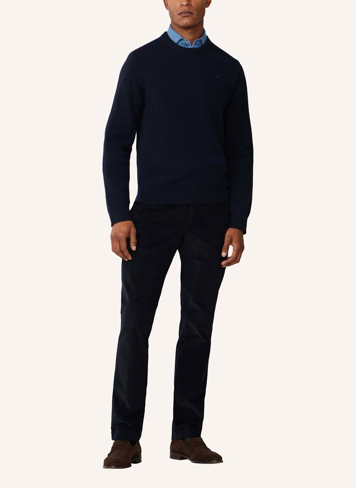 HACKETT LONDON Pullover LAMBSWOOL CREW: BLAU